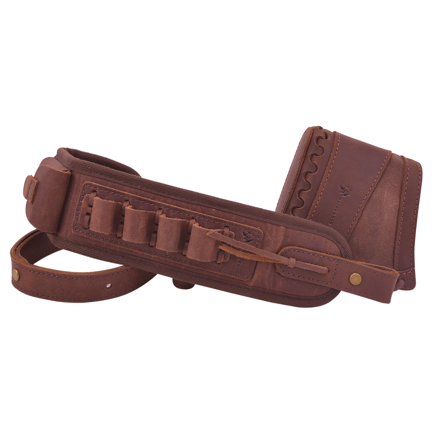 Leather Gun Recoil Pad Protector Stock with Sling Swivels .30/30 .308 .22LR 20GA