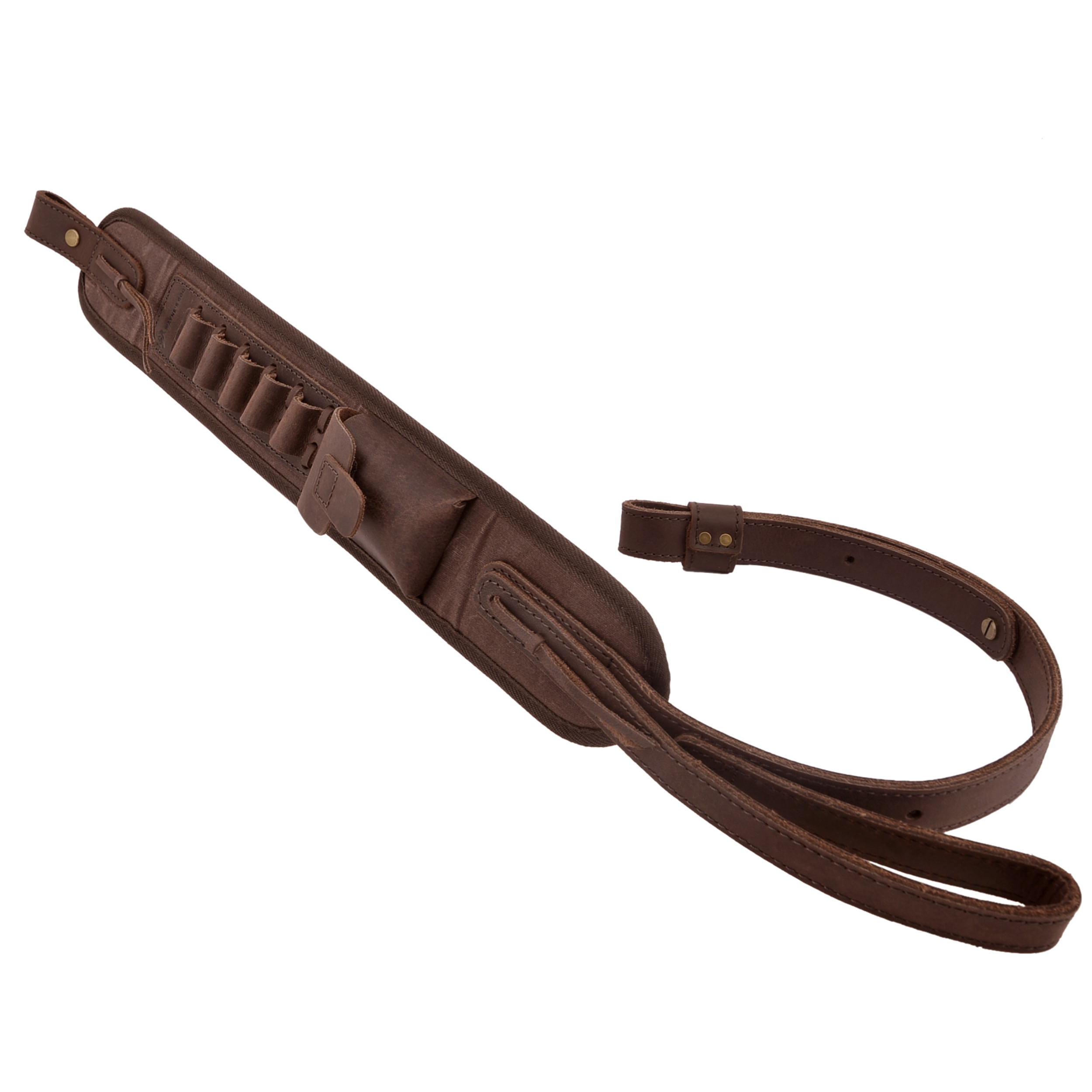 Leather Canvas Ammo Holder Rifle Sling Hunting Gun Strap .308 .30-06 .30-30 .22LR .17 HMR 12/16/20GA