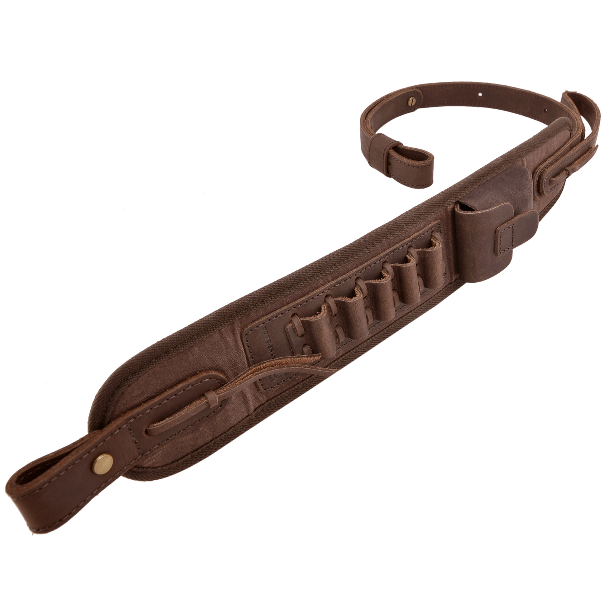 Leather Canvas Ammo Holder Rifle Sling Hunting Gun Strap .308 .30-06 .30-30 .22LR .17 HMR 12/16/20GA
