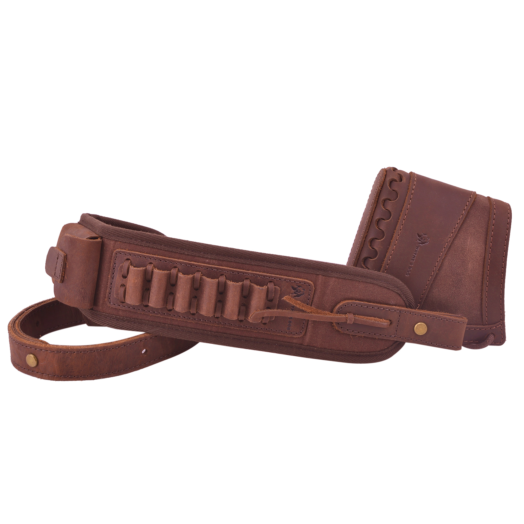 Leather Gun Recoil Pad Protector Stock with Sling Swivels .30/30 .308 .22LR 20GA