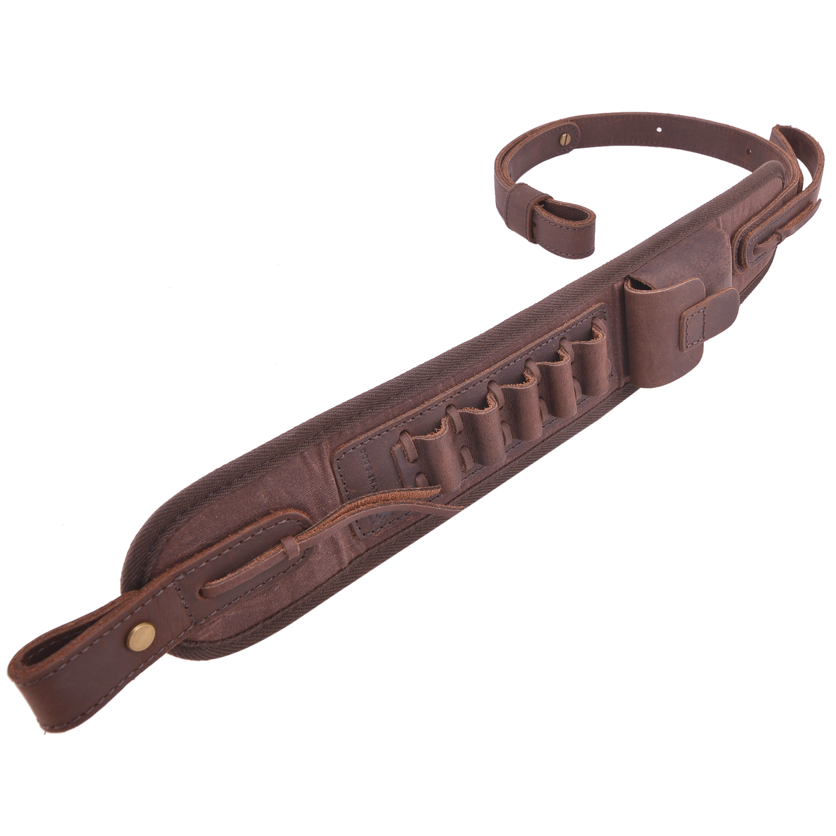 1 Combo Leather Rifle Shotgun Buttstock with Sling.22LR.357.308 12GA