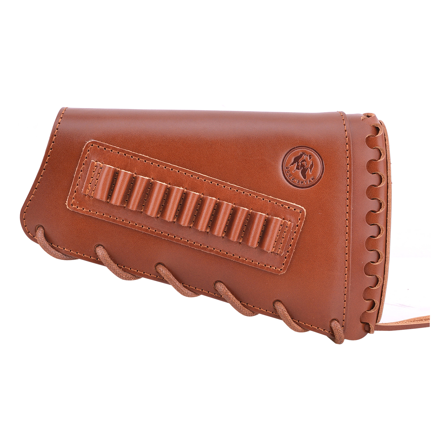 Full Grain Leather Gun Buttstock Rifle Cartridge Holsters .308 .30-06 410GA .357 .30-30 .22LR .22MAG .17hmr