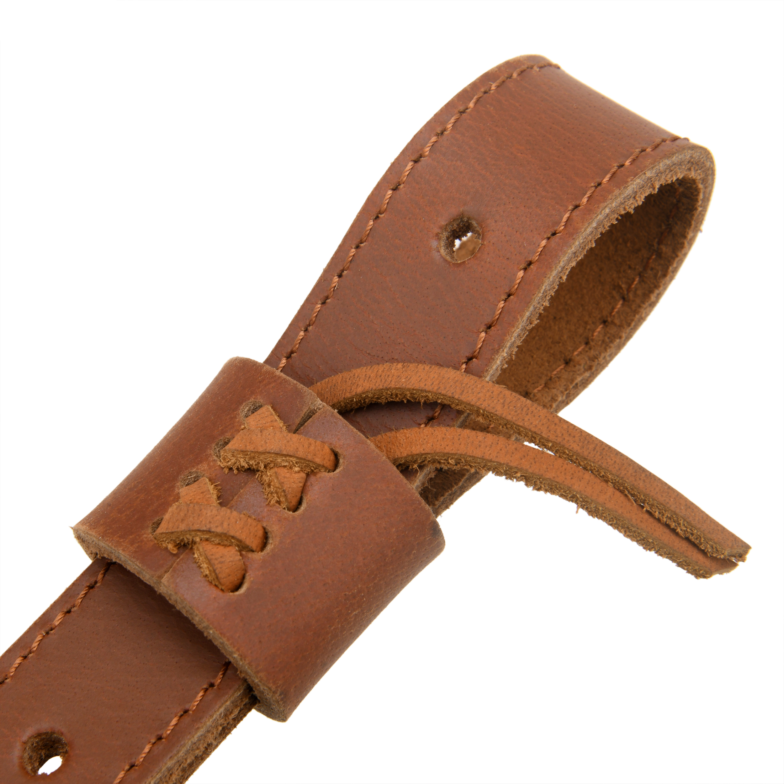 Buffalo Hide Leather Rifle Gun Sling with Handle Straps Hunting Shooting Accessory