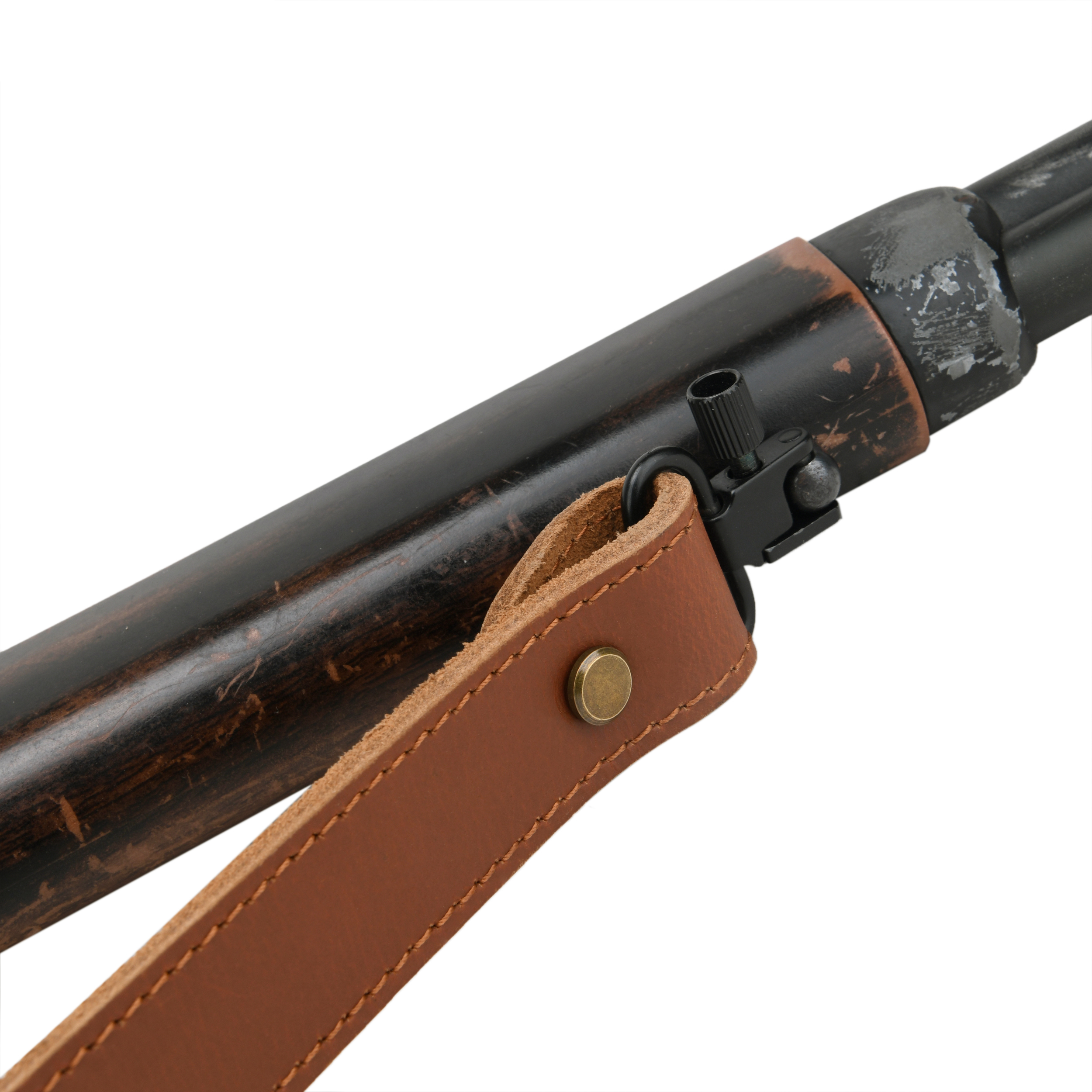 Buffalo Hide Leather Rifle Gun Sling with Handle Straps Hunting Shooting Accessory