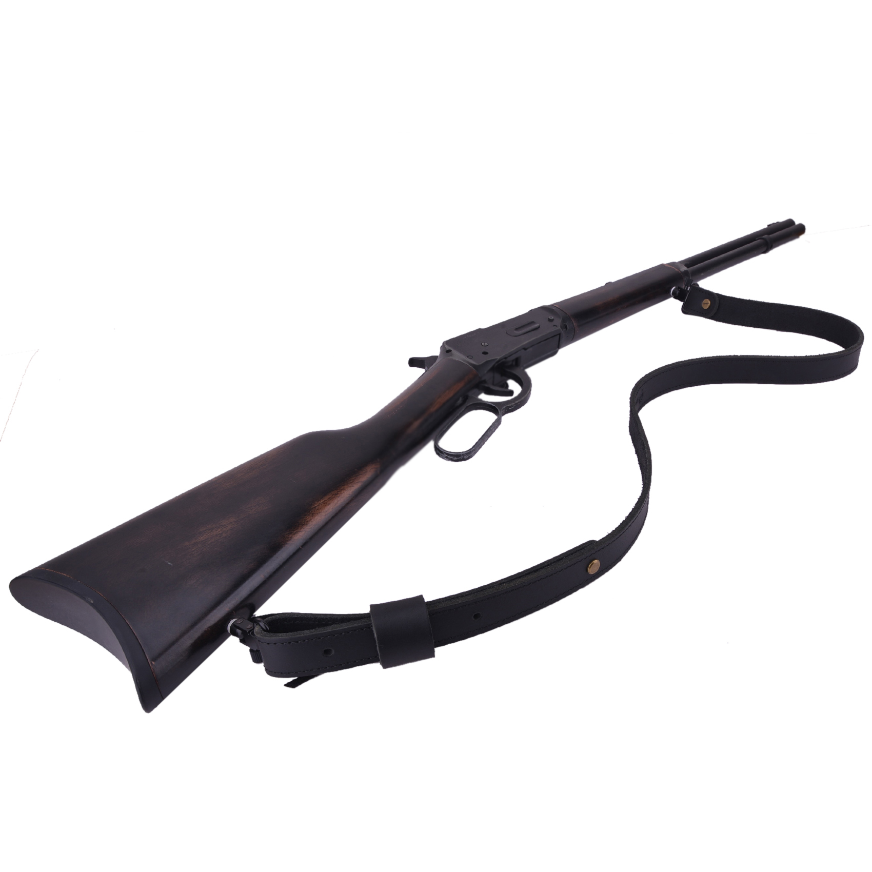 Buffalo Hide Leather Rifle Gun Sling with Handle Straps Hunting Shooting Accessory