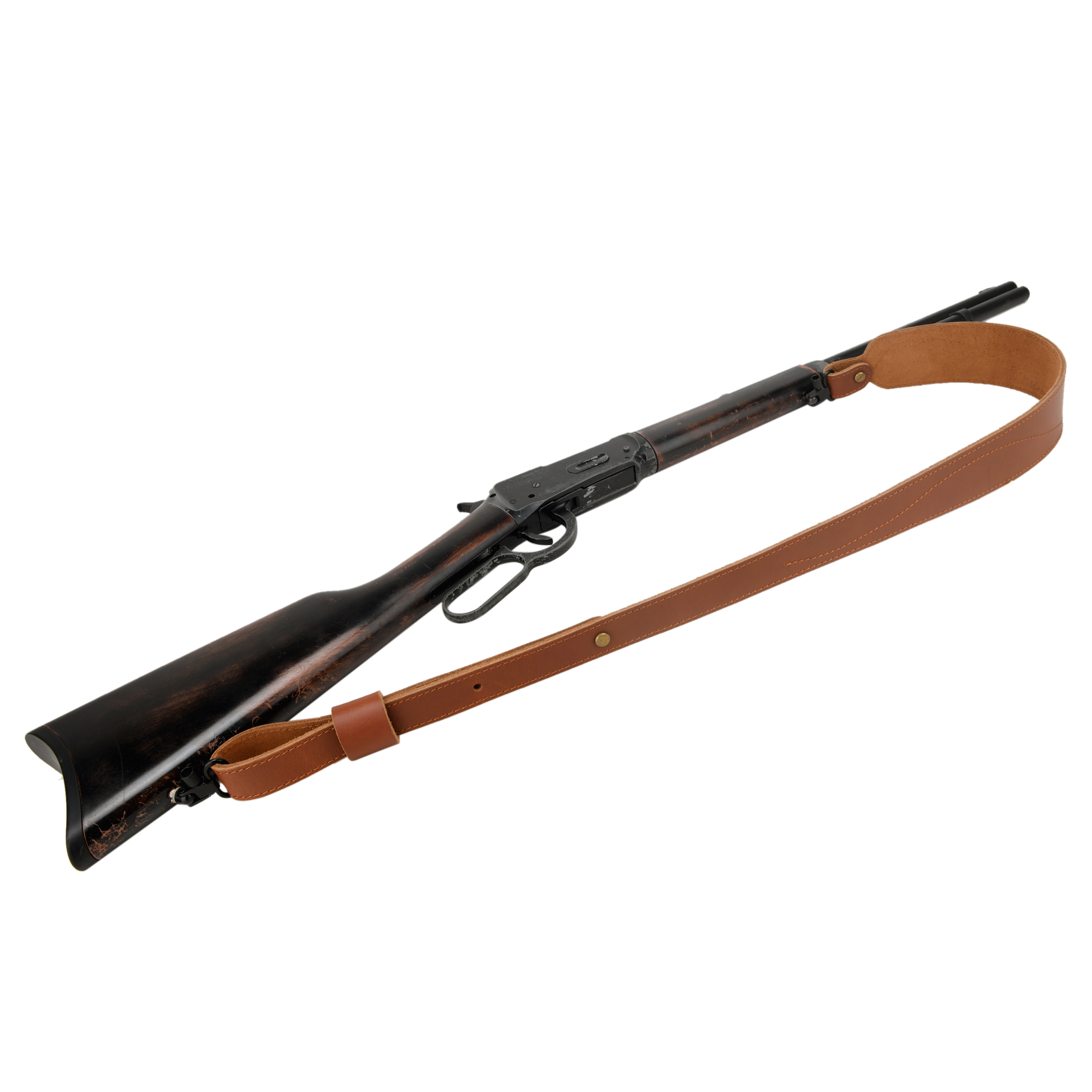 Leather Rifle Sling Matching Sling Gun Straps with Swivels For Hunting