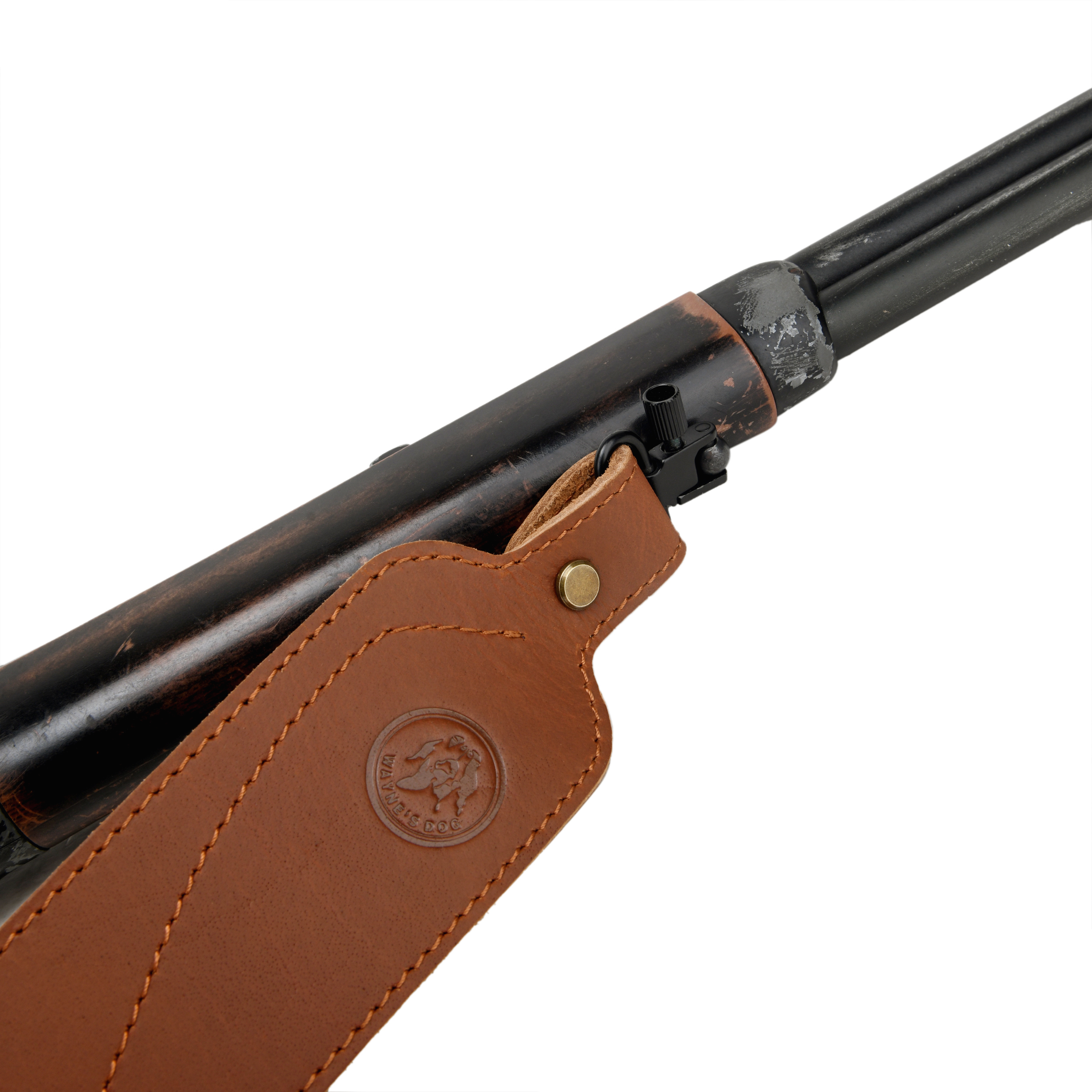 Leather Rifle Sling Matching Sling Gun Straps with Swivels For Hunting