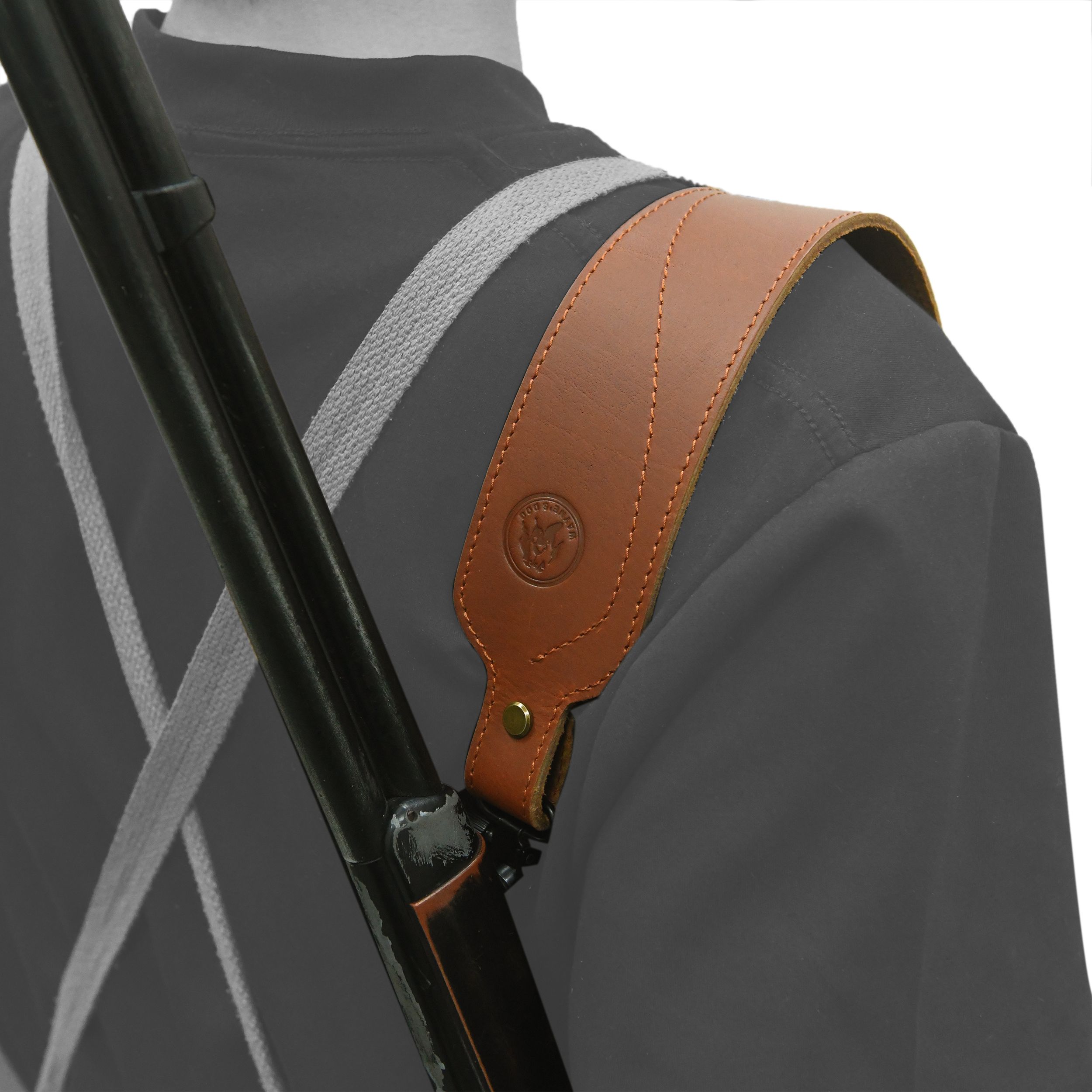 Leather Rifle Sling Matching Sling Gun Straps with Swivels For Hunting