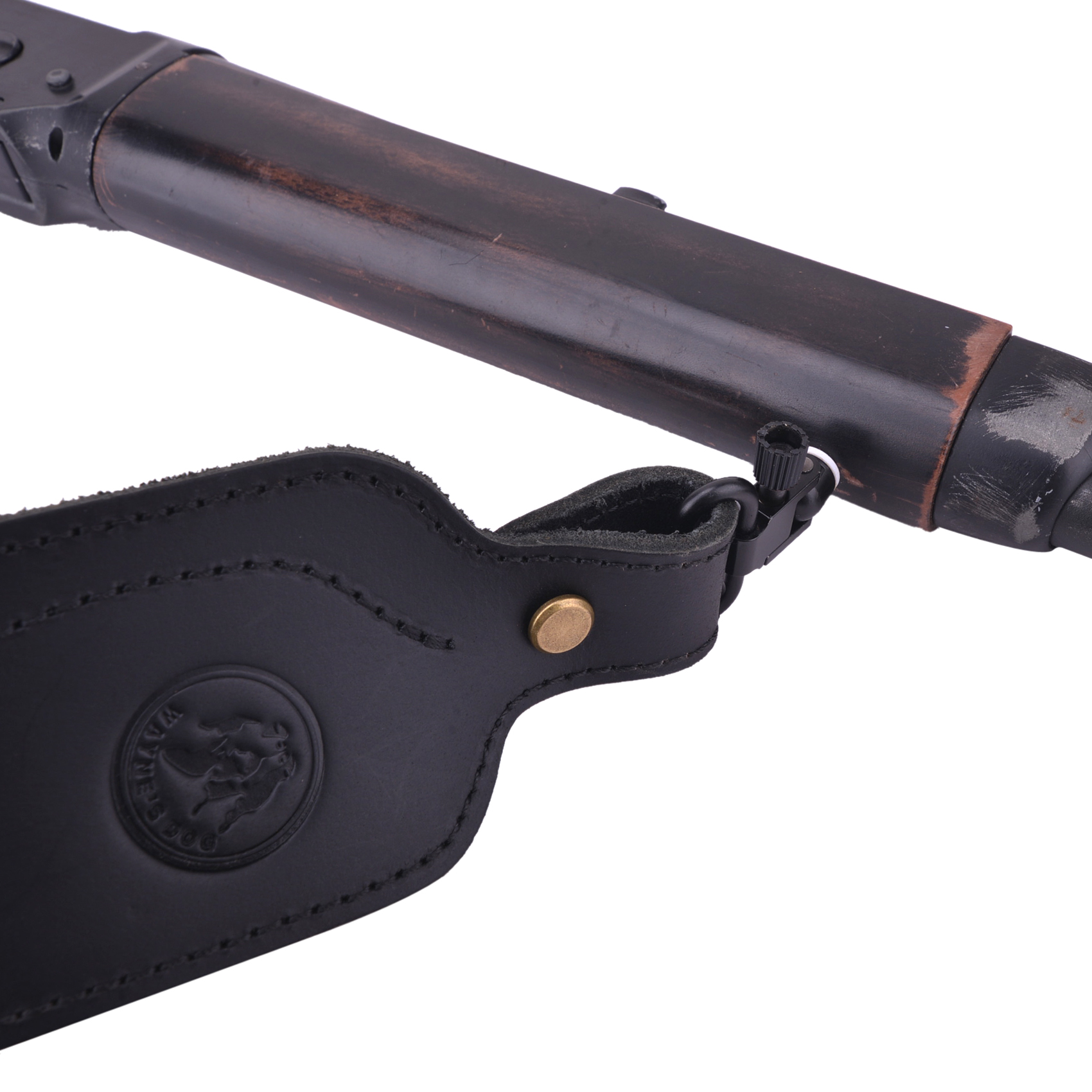 Buffalo Hide Leather Rifle Gun Sling with Handle Straps, Cobra Style Hunting Shooting Accessory