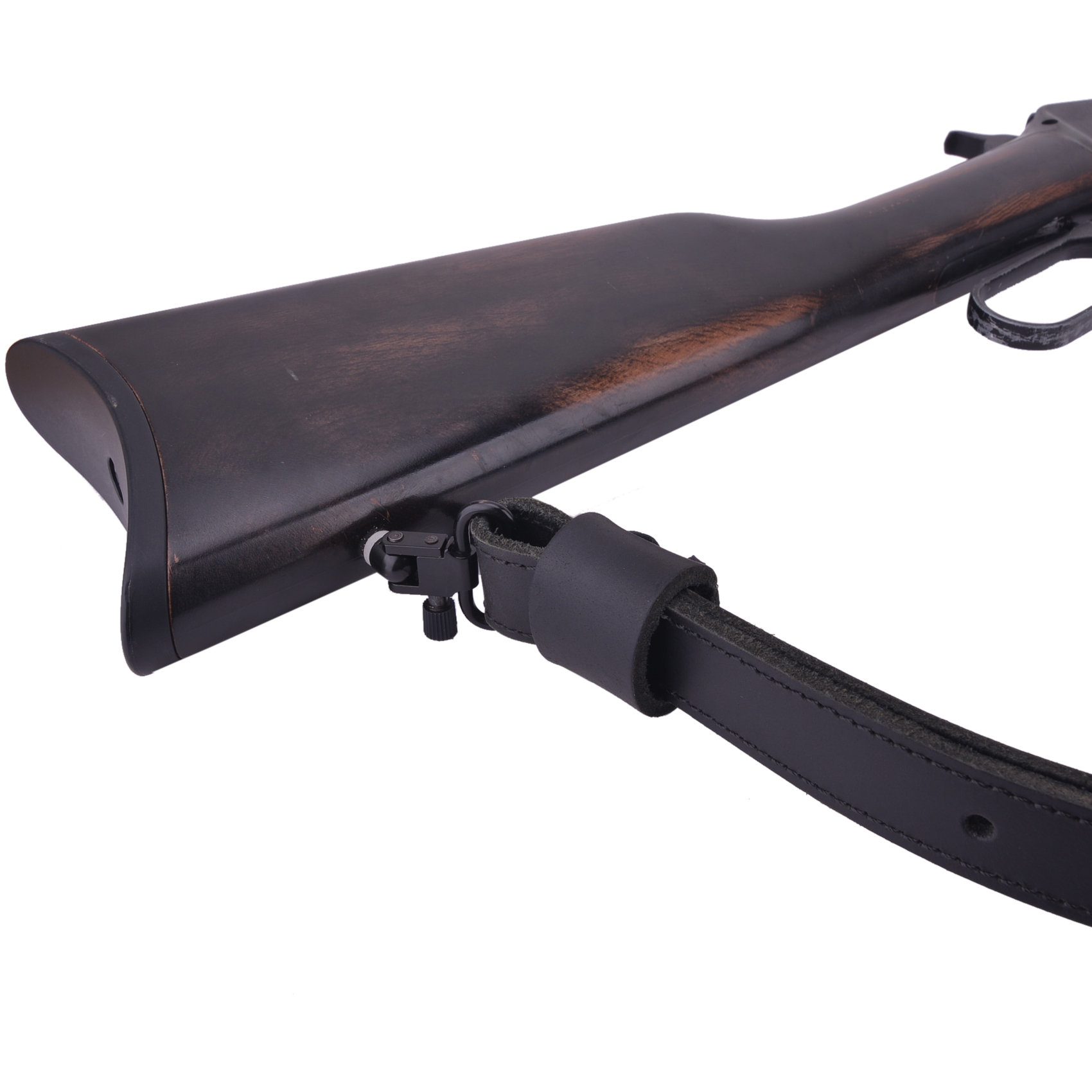 Buffalo Hide Leather Rifle Gun Sling with Handle Straps, Cobra Style Hunting Shooting Accessory