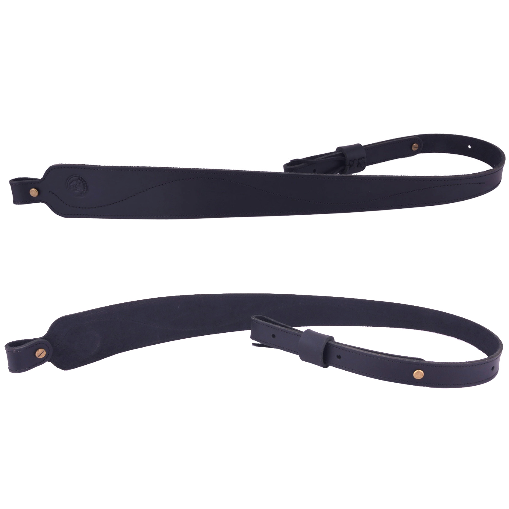 Buffalo Hide Leather Rifle Gun Sling with Handle Straps, Cobra Style Hunting Shooting Accessory