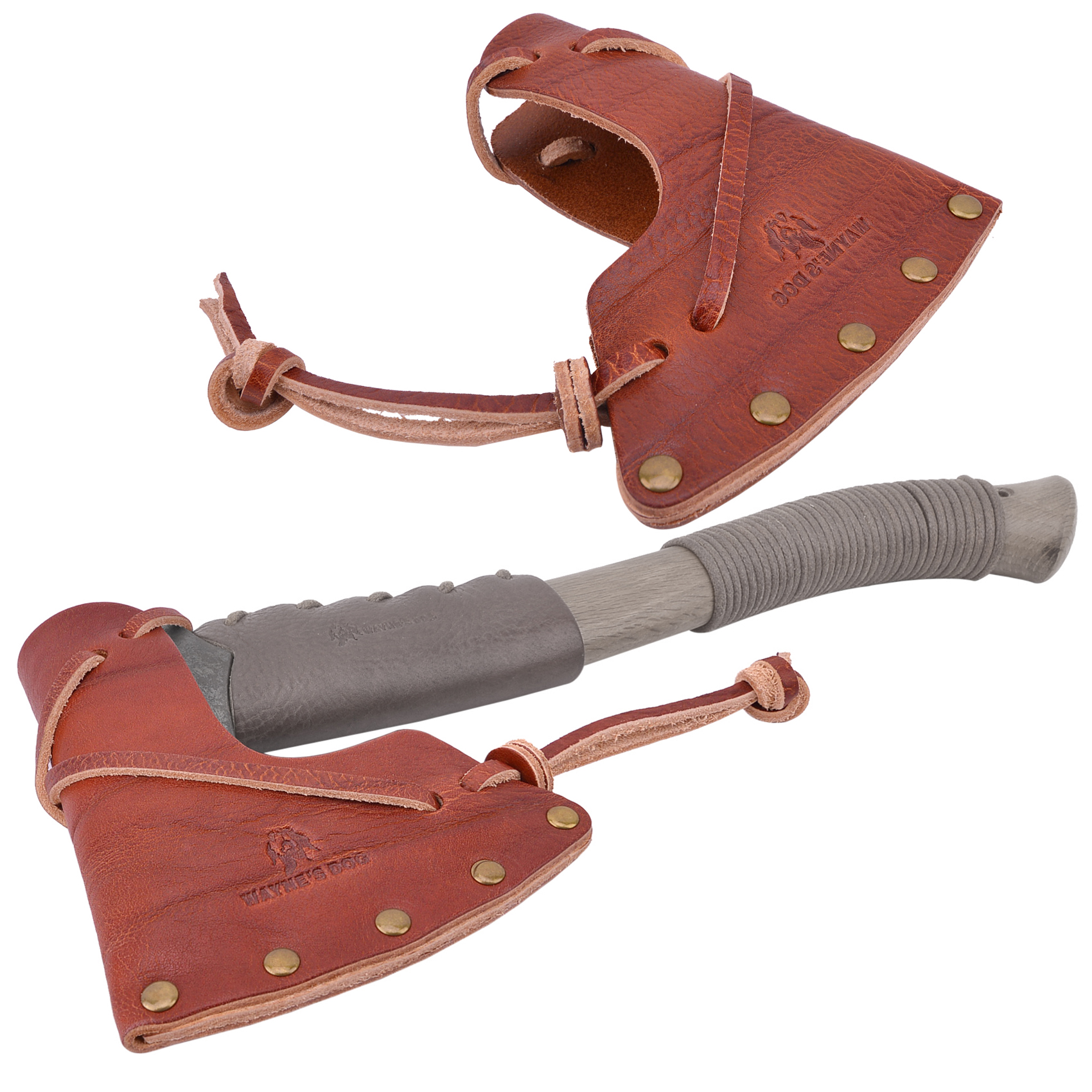Full Grain Leather Camping Hatchet Sheath Axe Head Holster Axe Protector Cover