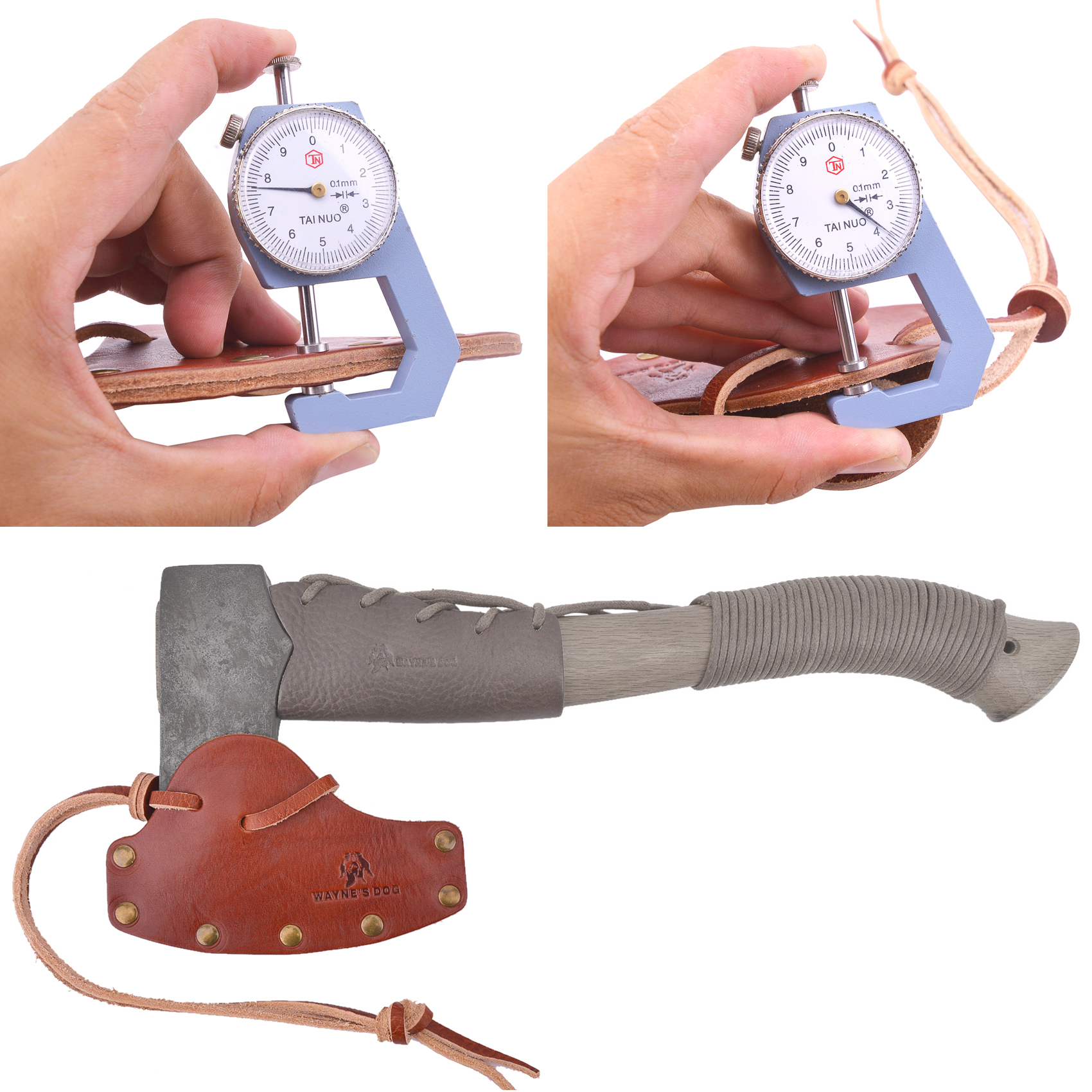 Leather Axe Sheath Cover Veg-Tanned Cowhide Sheath for Axes / Hatchets Cover