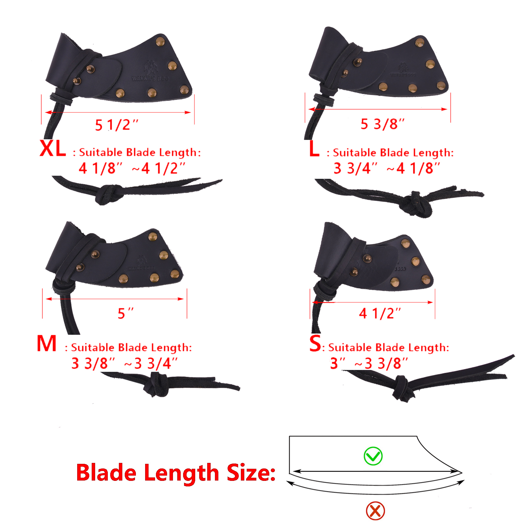 Camping Hatchet Sheath Blade Cover Holder Cowhide Leather Axes Head Protectors