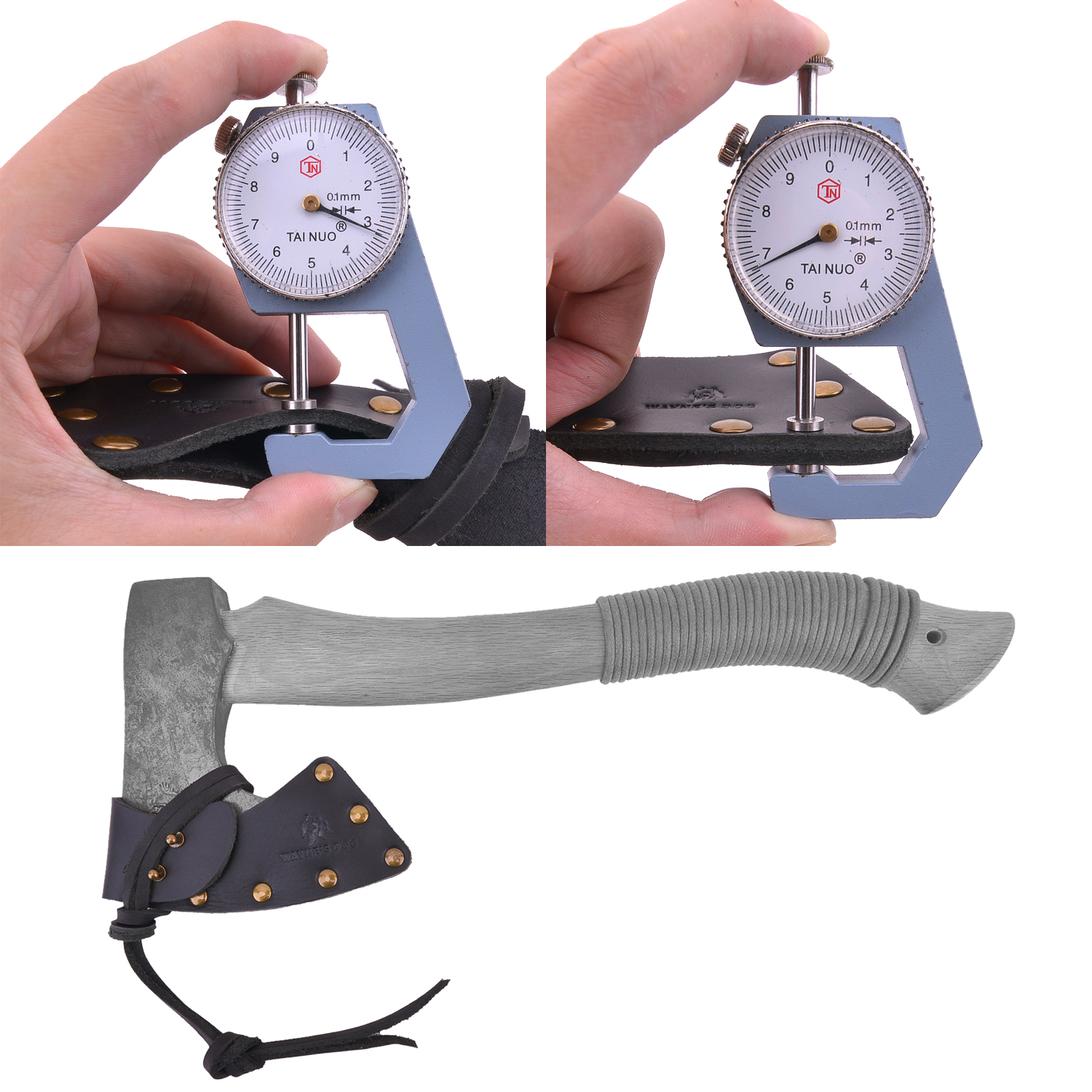 Camping Hatchet Sheath Blade Cover Holder Cowhide Leather Axes Head Protectors