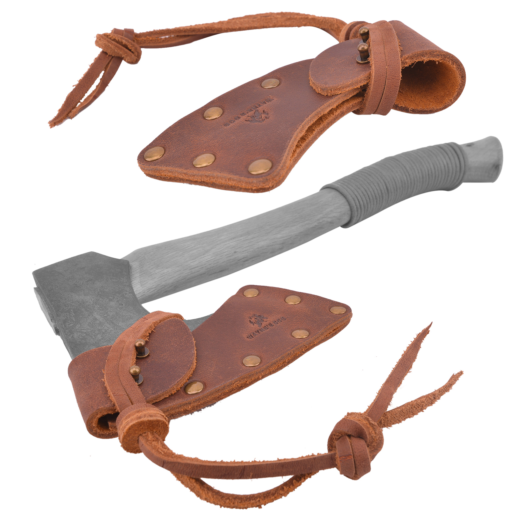 Camping Hatchet Sheath Blade Cover Holder Cowhide Leather Axes Head Protectors