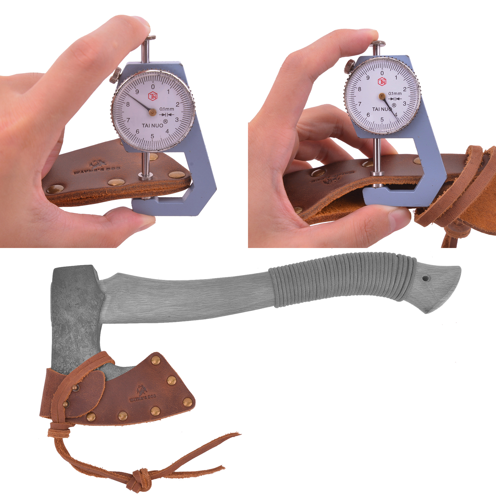 Camping Hatchet Sheath Blade Cover Holder Cowhide Leather Axes Head Protectors