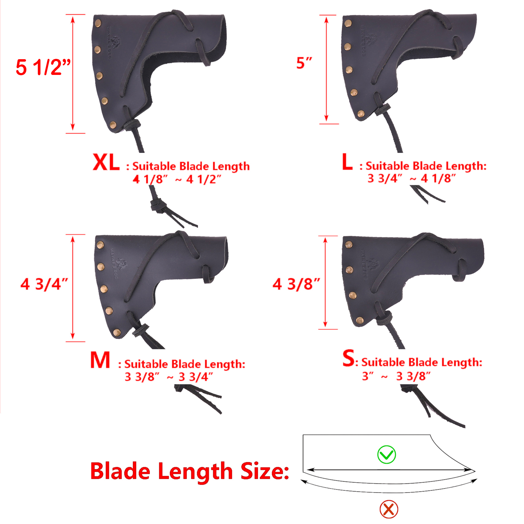 Cowhide Leather Camping Axes Head Hatchet Sheath Cover Holder Blade Protection