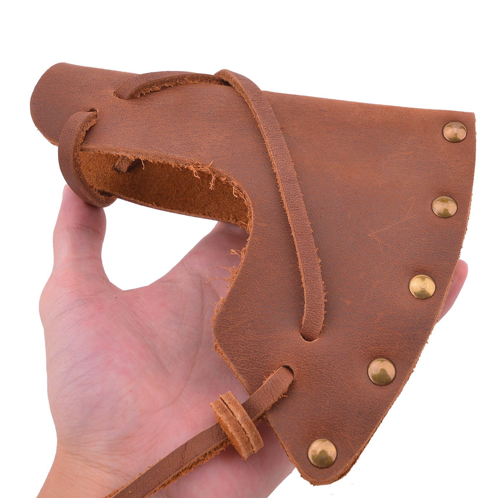 Cowhide Leather Camping Axes Head Hatchet Sheath Cover Holder Blade Protection