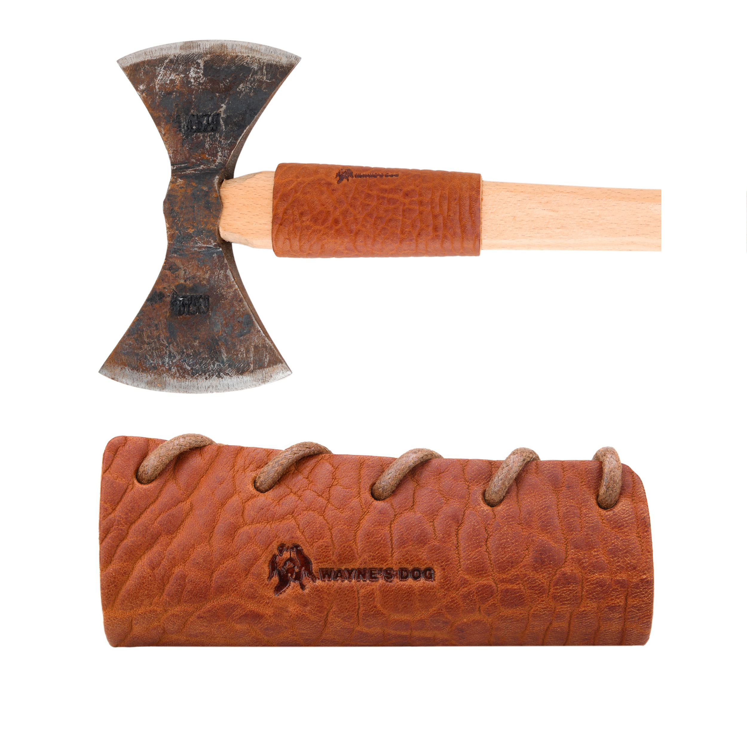 Vintage Leather Double Edge / Camping / Garden Pick Axe Sheath Cover