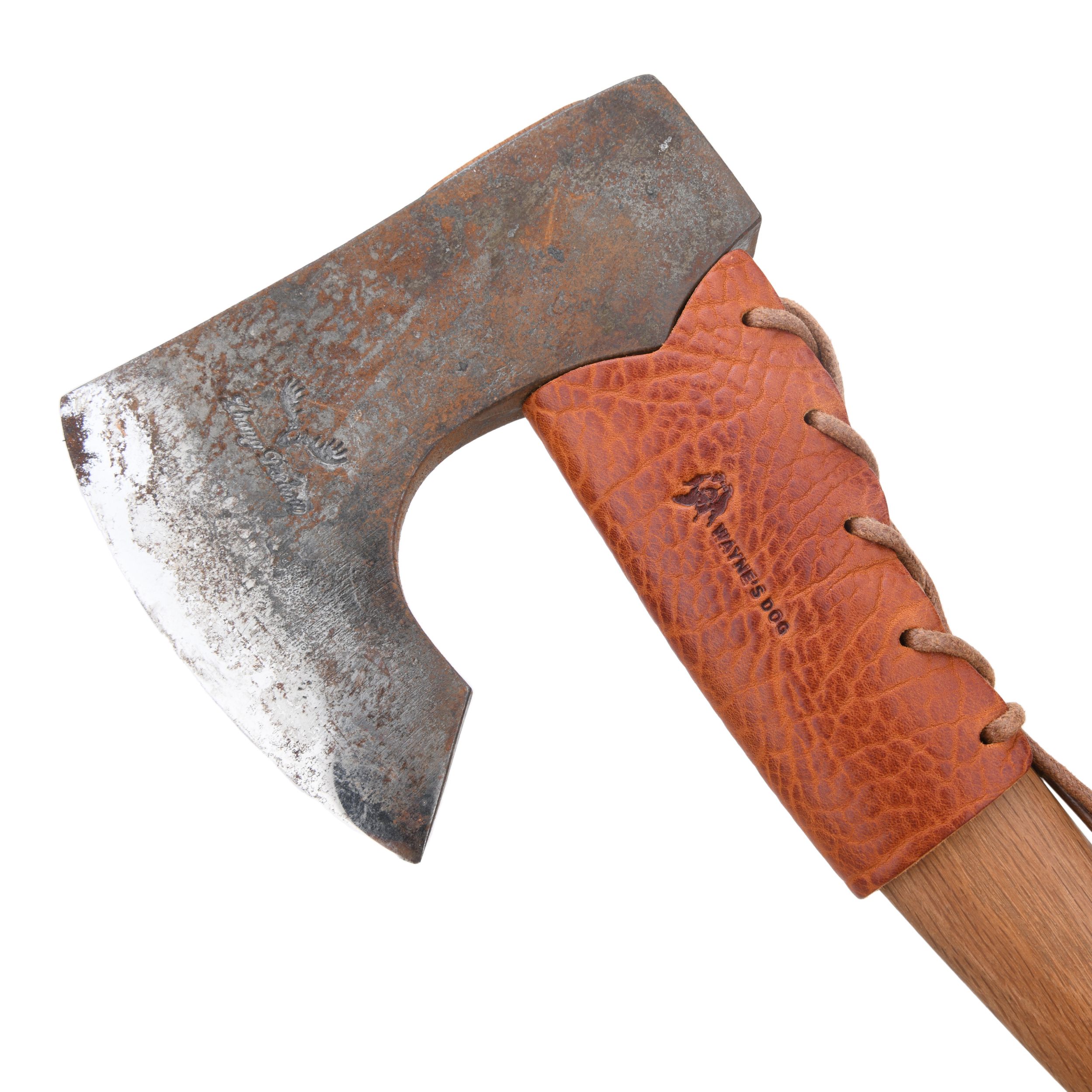 Vintage Leather Double Edge / Camping / Garden Pick Axe Sheath Cover