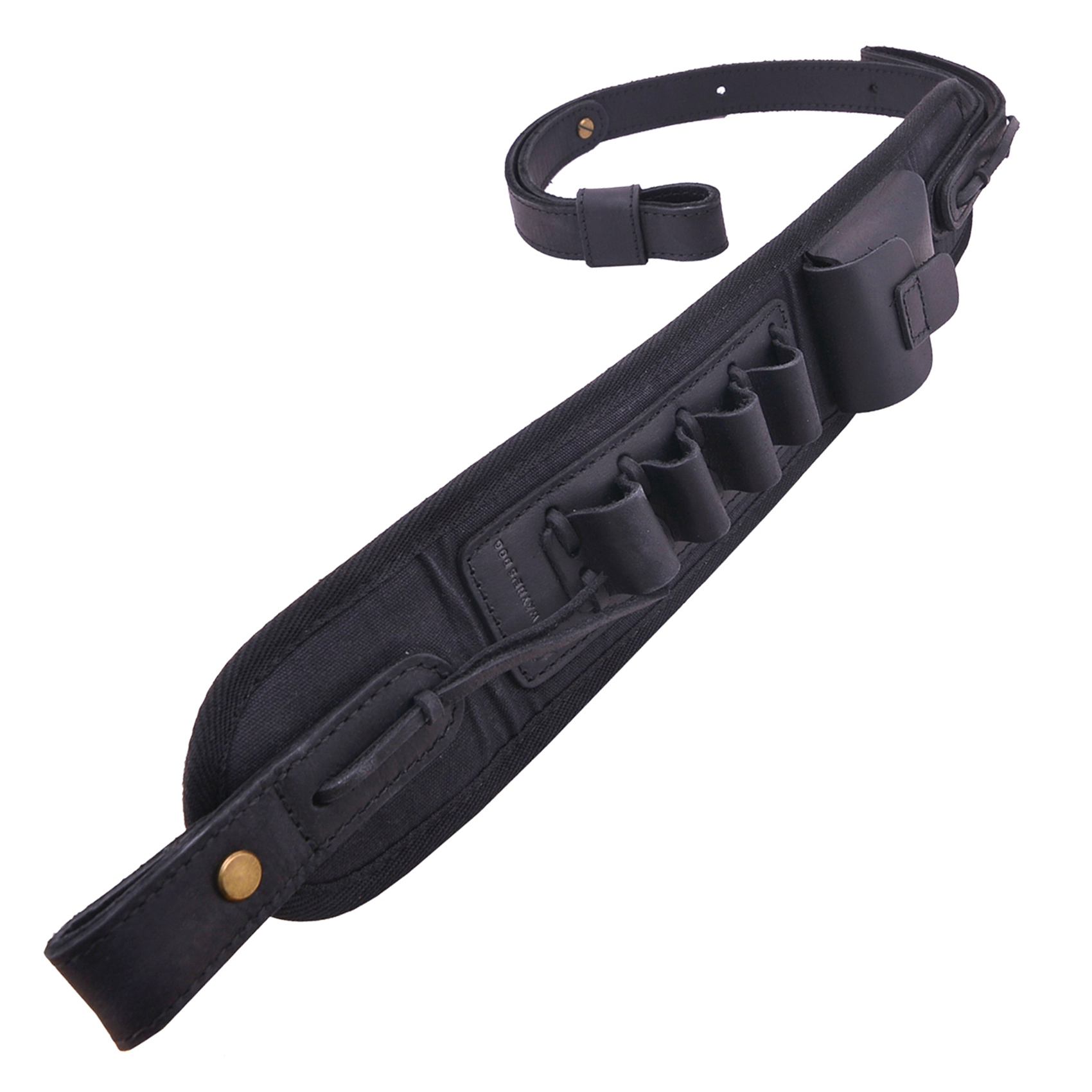 Leather Canvas Ammo Holder Rifle Sling Hunting Gun Strap .308 .30-06 .30-30 .22LR .17 HMR 12/16/20GA