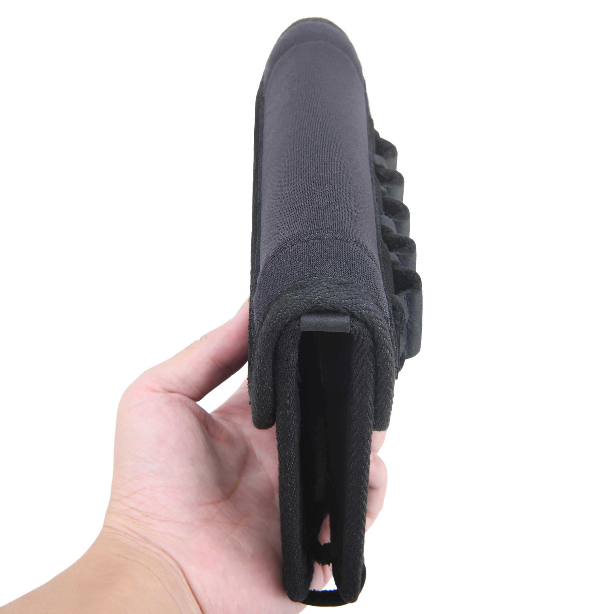 Leather Gun Cheek Rest Shell Holder Buttstock for Ambidextrous Handed