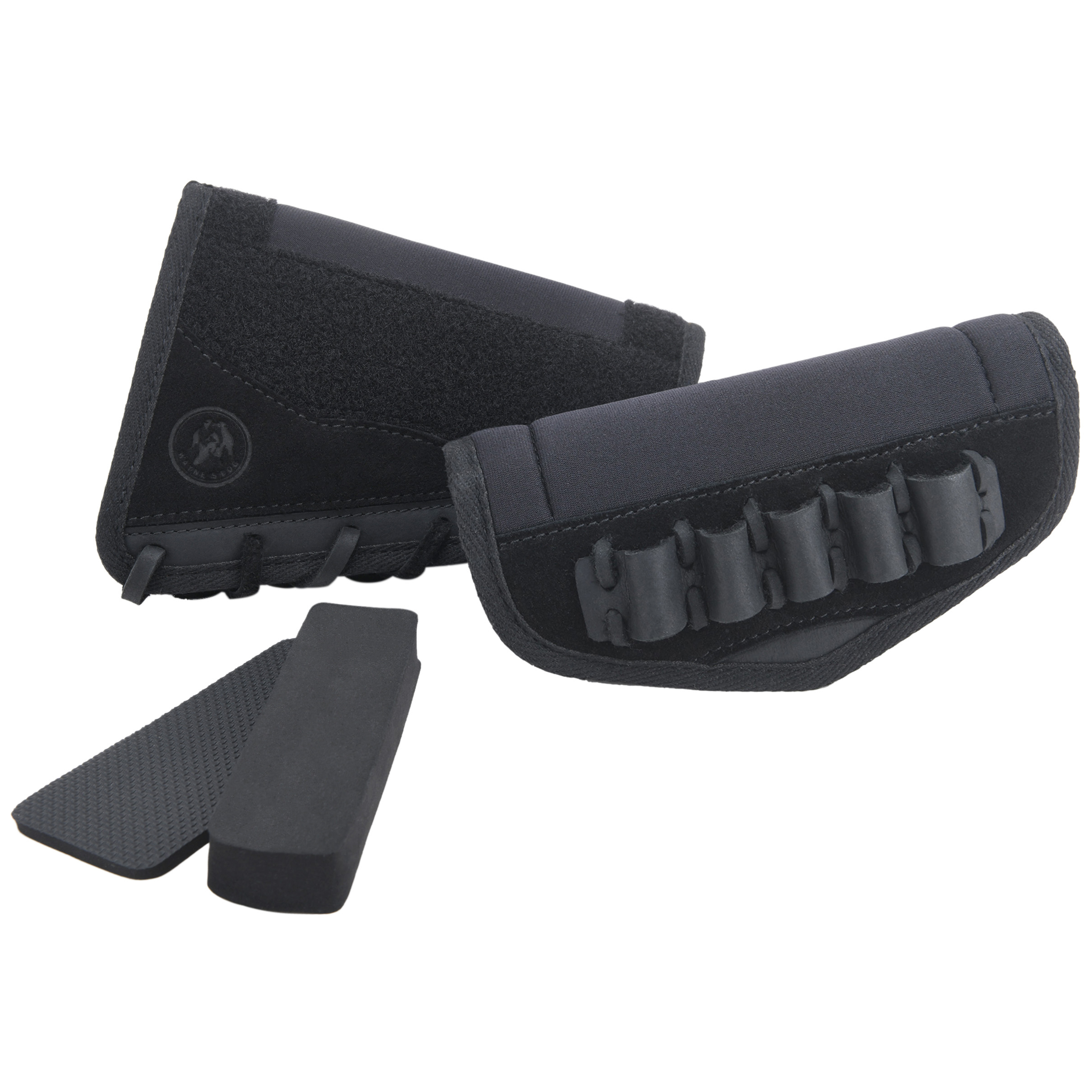 Leather Gun Cheek Rest Shell Holder Buttstock for Ambidextrous Handed