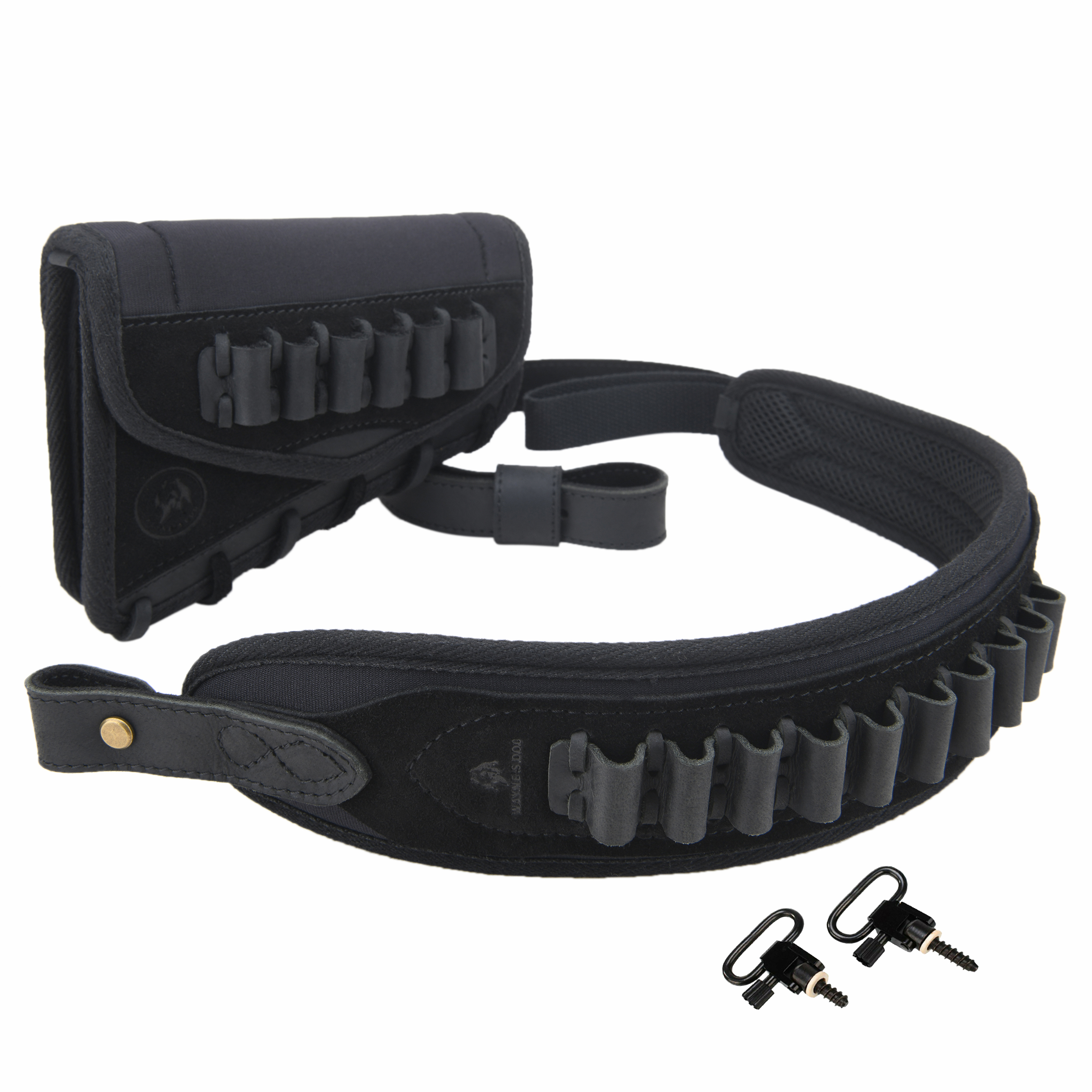 Rifle Cheek Riser Buttstock with Sling Ammo Holder with Swivles