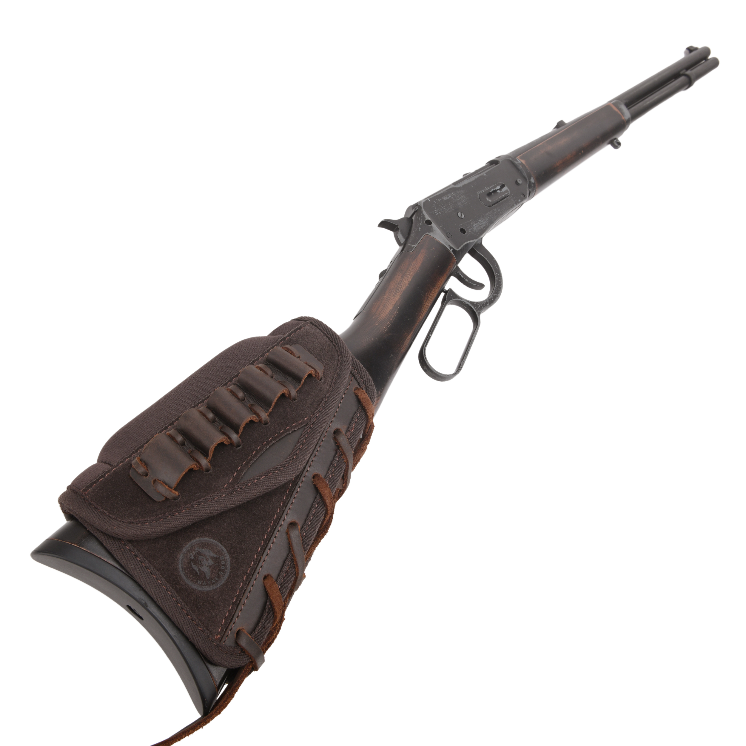 Leather Gun Cheek Rest Shell Holder Buttstock for Ambidextrous Handed