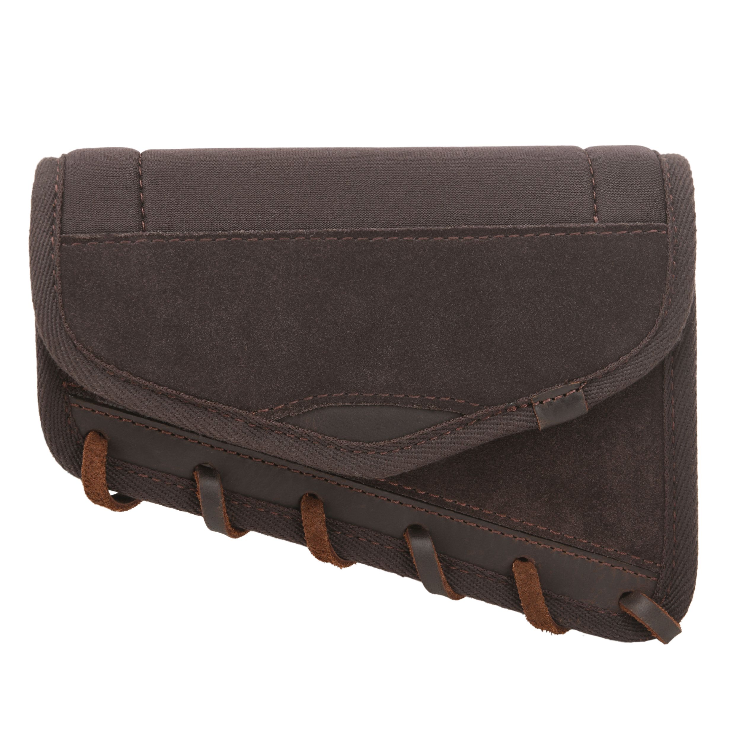 Leather Gun Cheek Rest Shell Holder Buttstock for Ambidextrous Handed