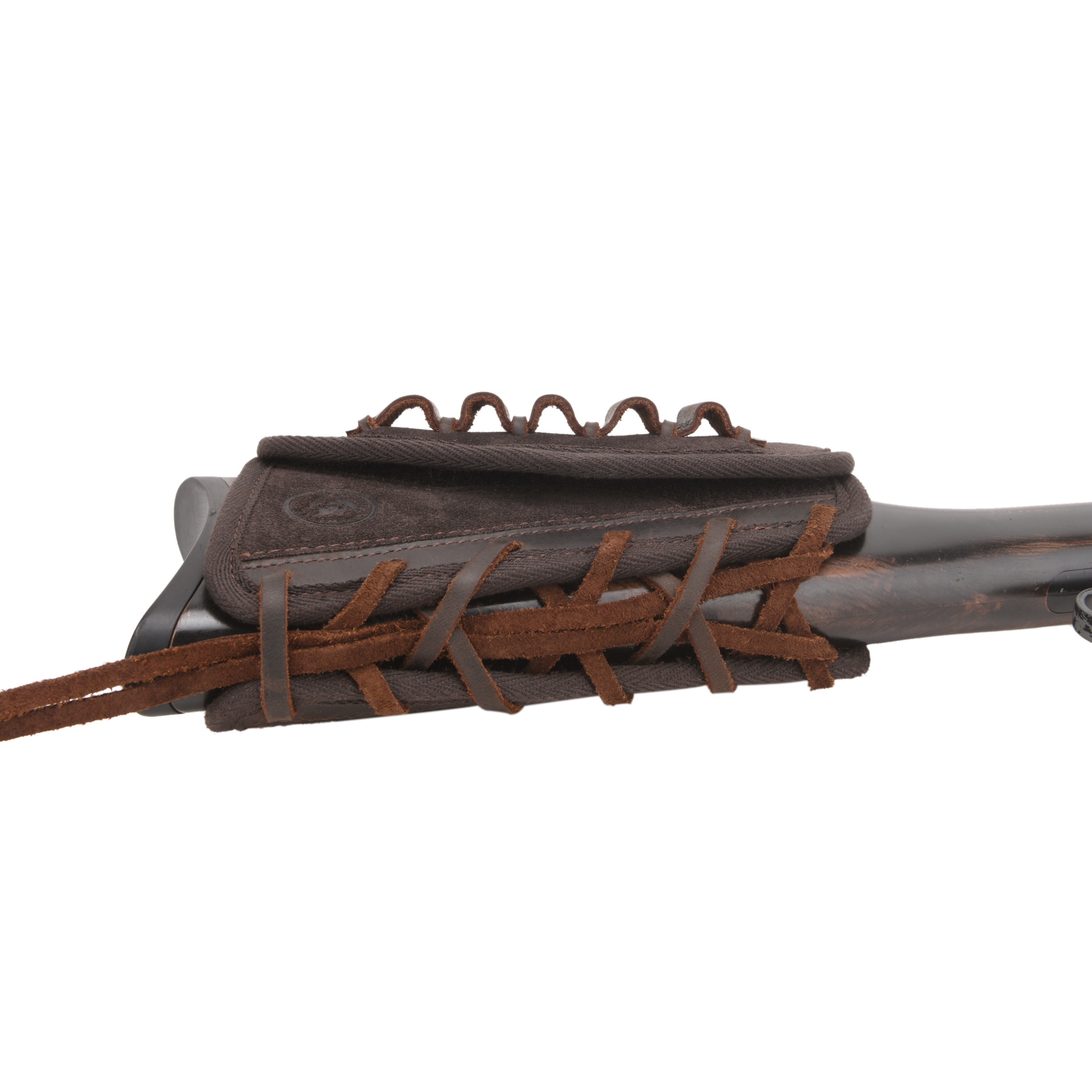 Leather Gun Cheek Rest Shell Holder Buttstock for Ambidextrous Handed