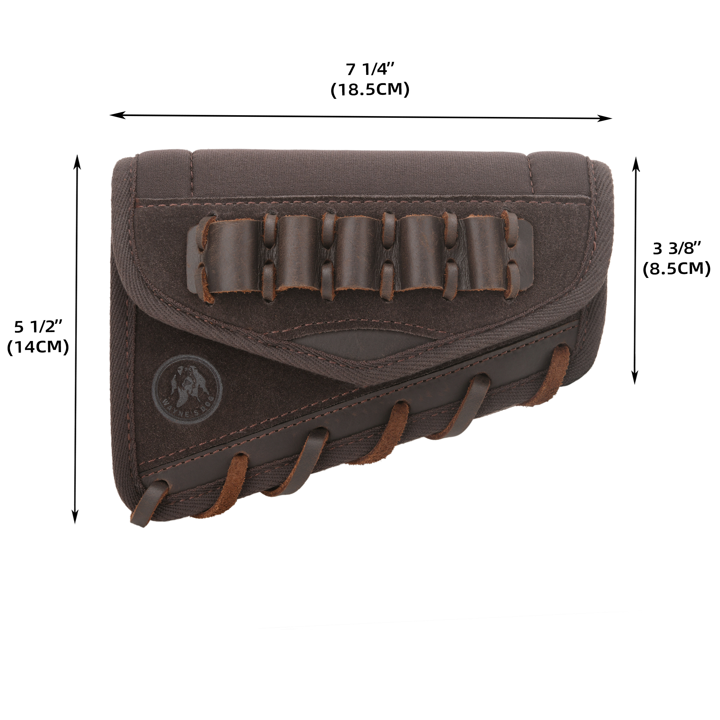 Leather Gun Cheek Rest Shell Holder Buttstock for Ambidextrous Handed