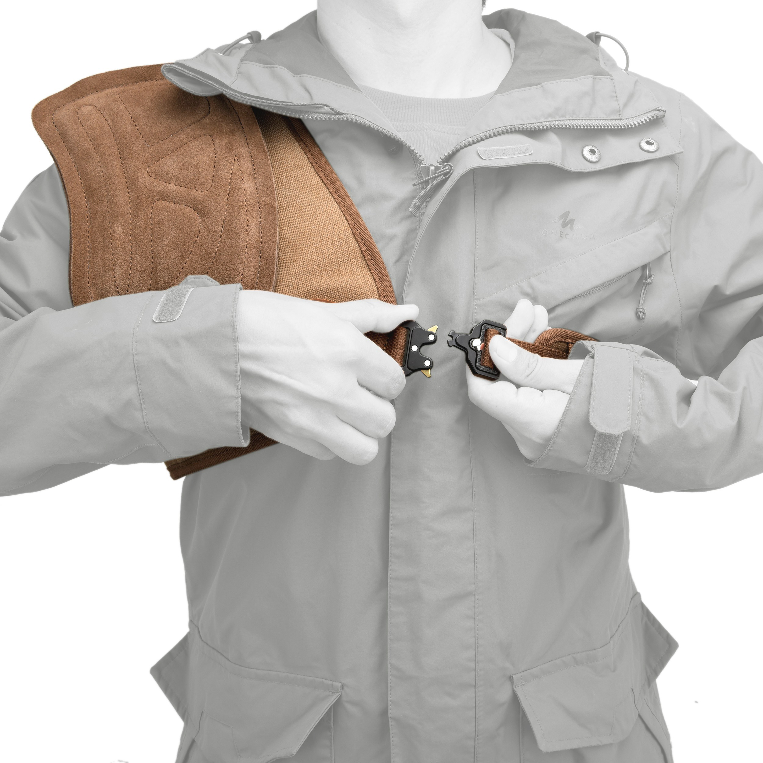 Rifle Shotgun Field Shield Leather Archery Half Chest Protector Guard