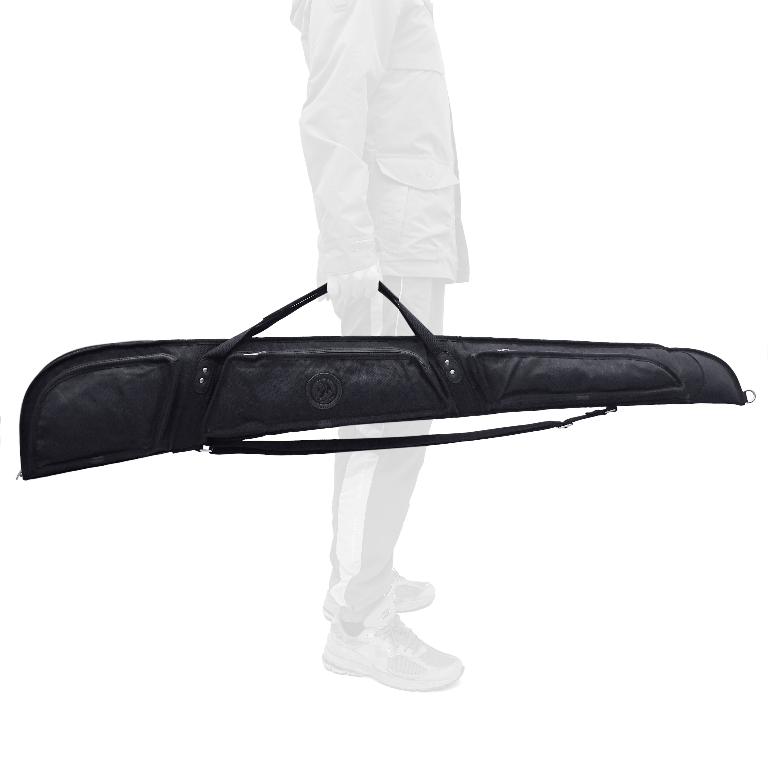 Gun Case for Scoped Rifle & Shotgun, Canvas Leather with Lambs Wool