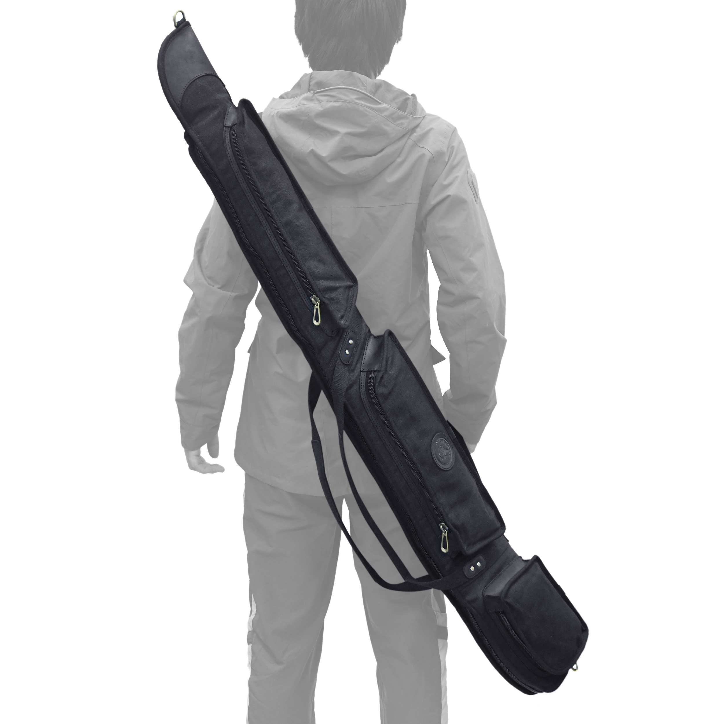 Gun Case for Scoped Rifle & Shotgun, Canvas Leather with Lambs Wool