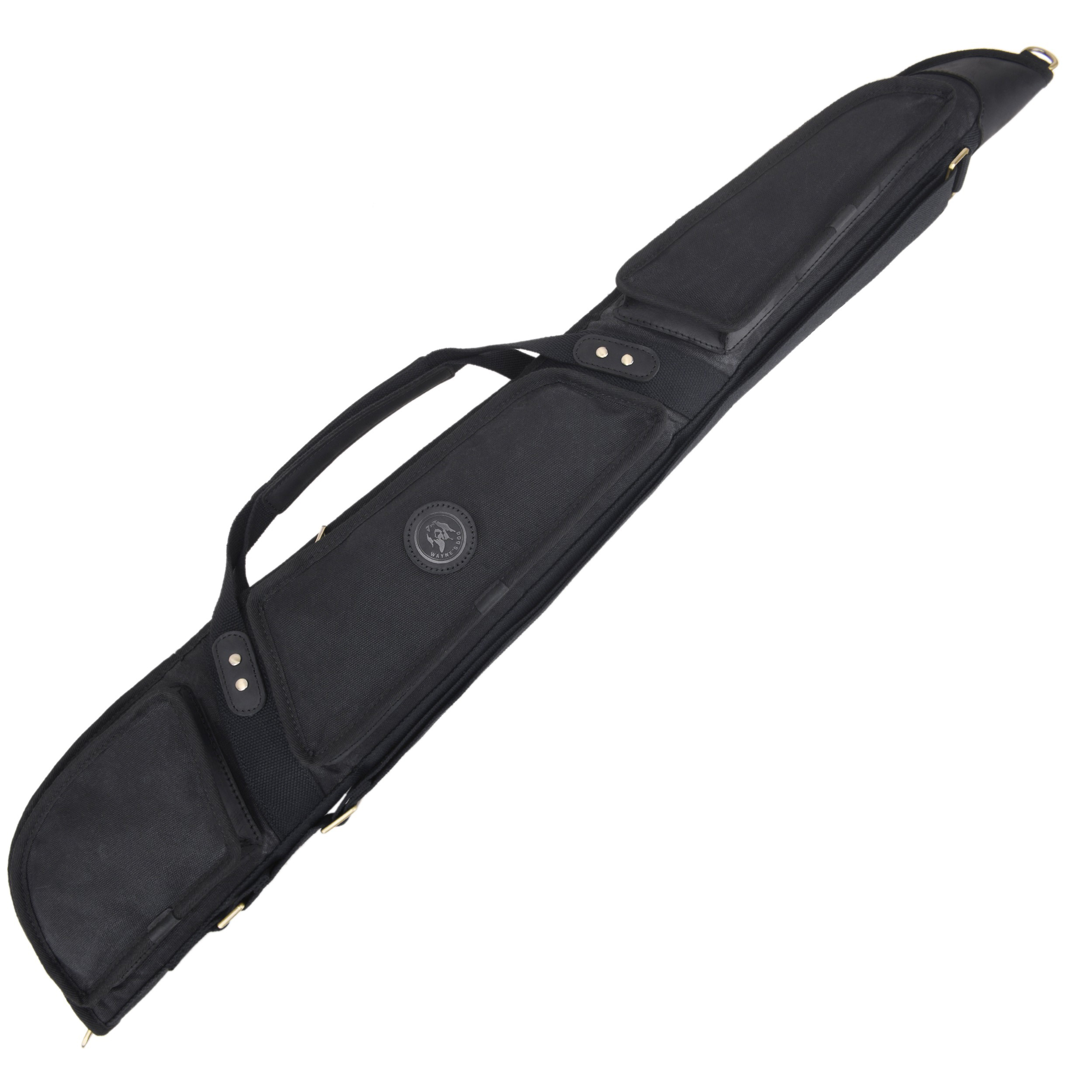 Gun Case for Scoped Rifle & Shotgun, Canvas Leather with Lambs Wool