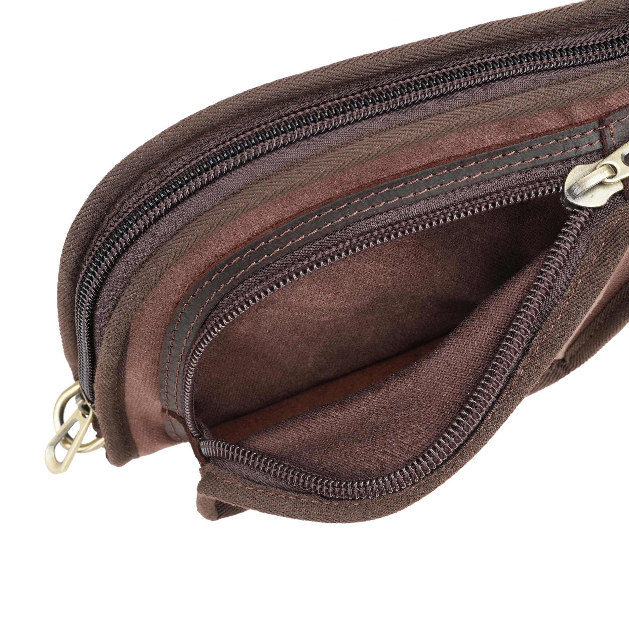 Gun Case for Scoped Rifle & Shotgun, Canvas Leather with Lambs Wool