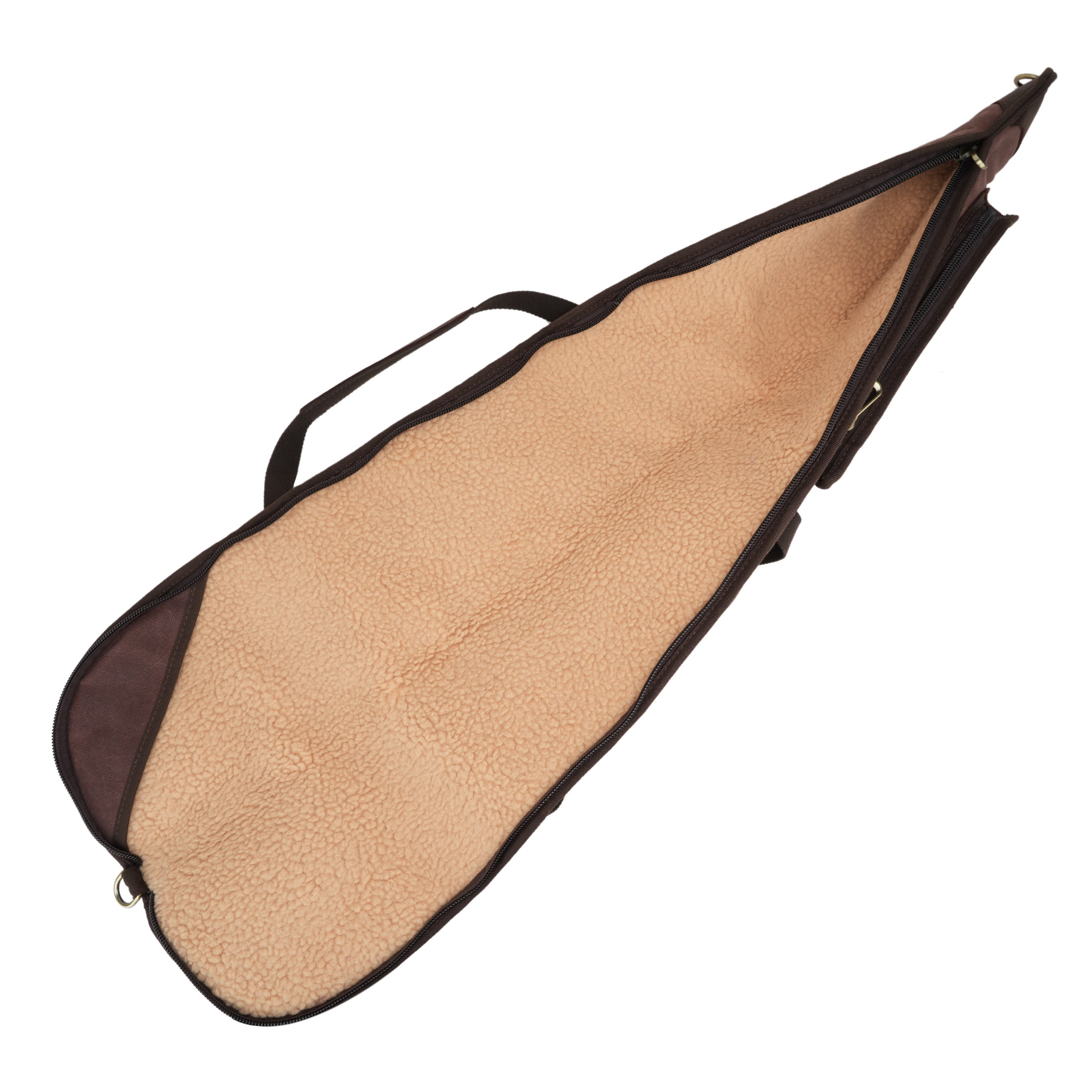 Gun Case for Scoped Rifle & Shotgun, Canvas Leather with Lambs Wool