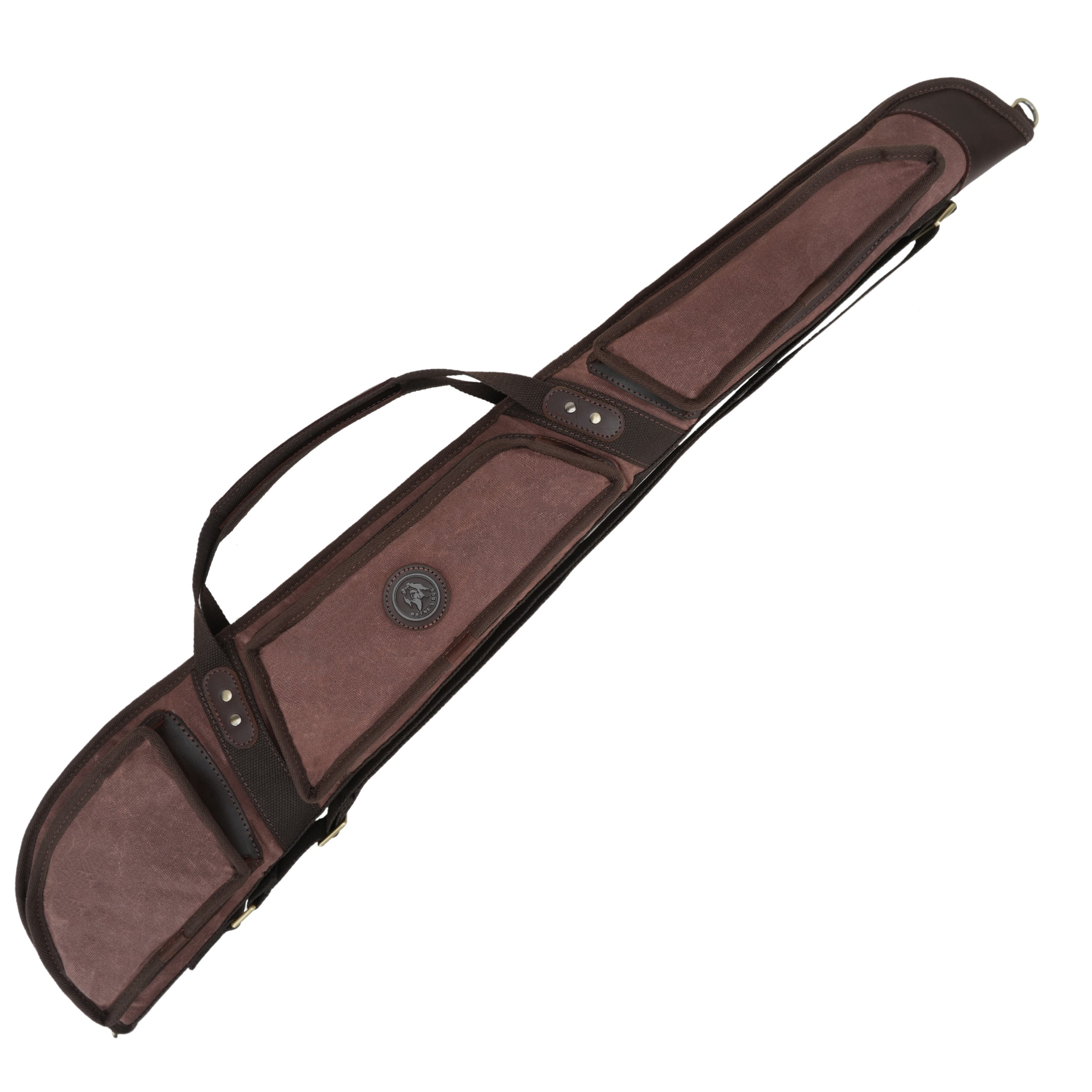 Gun Case for Scoped Rifle & Shotgun, Canvas Leather with Lambs Wool