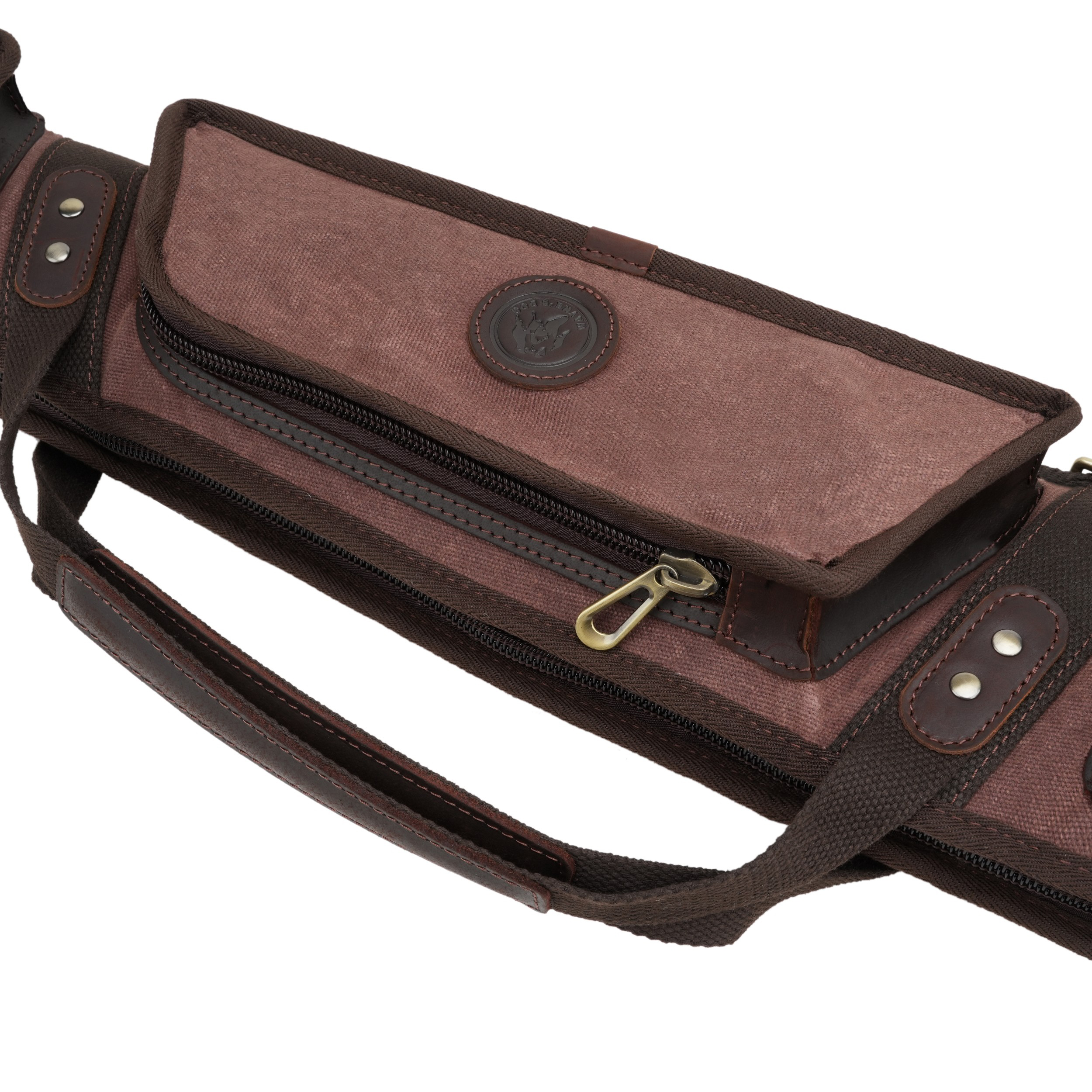 Gun Case for Scoped Rifle & Shotgun, Canvas Leather with Lambs Wool