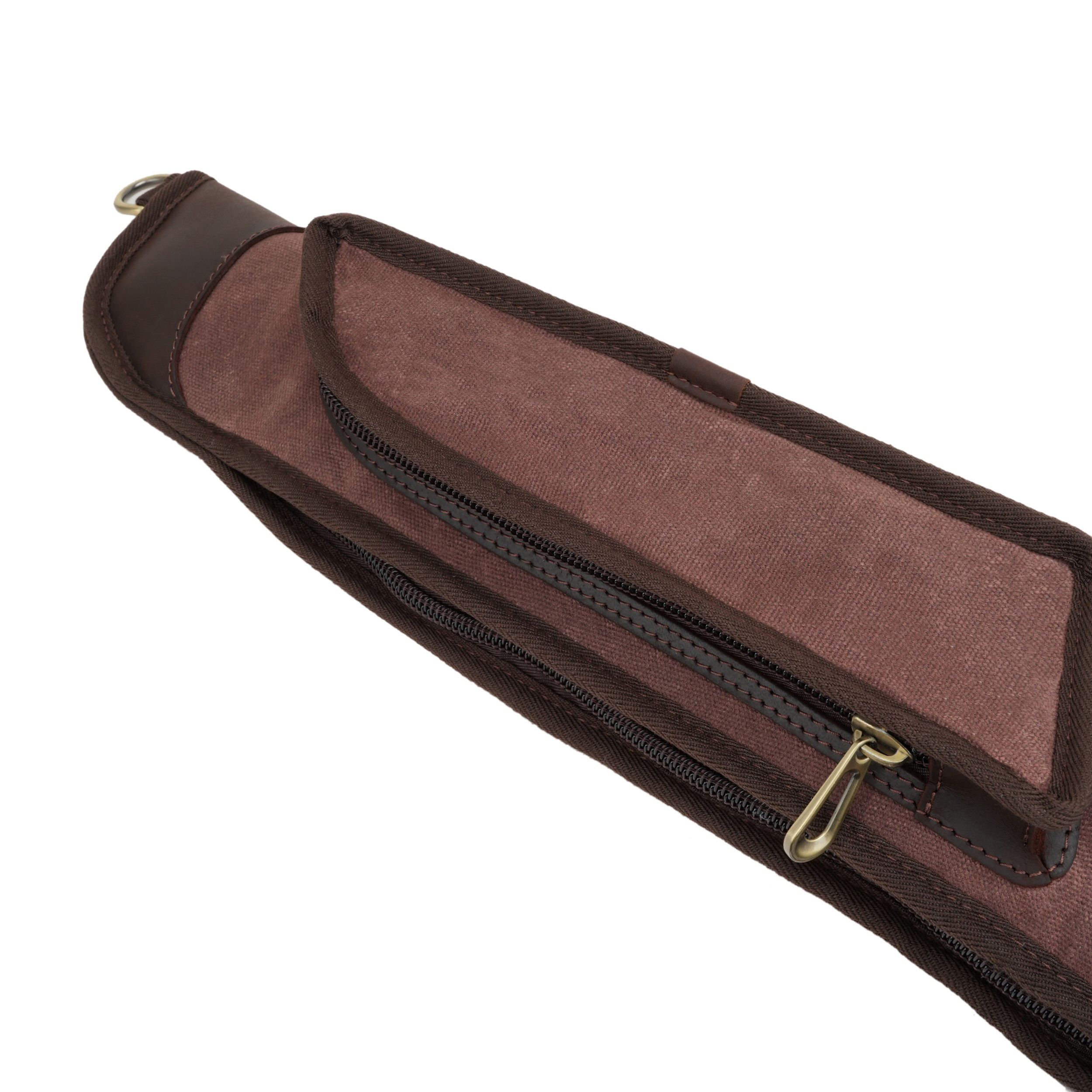Gun Case for Scoped Rifle & Shotgun, Canvas Leather with Lambs Wool