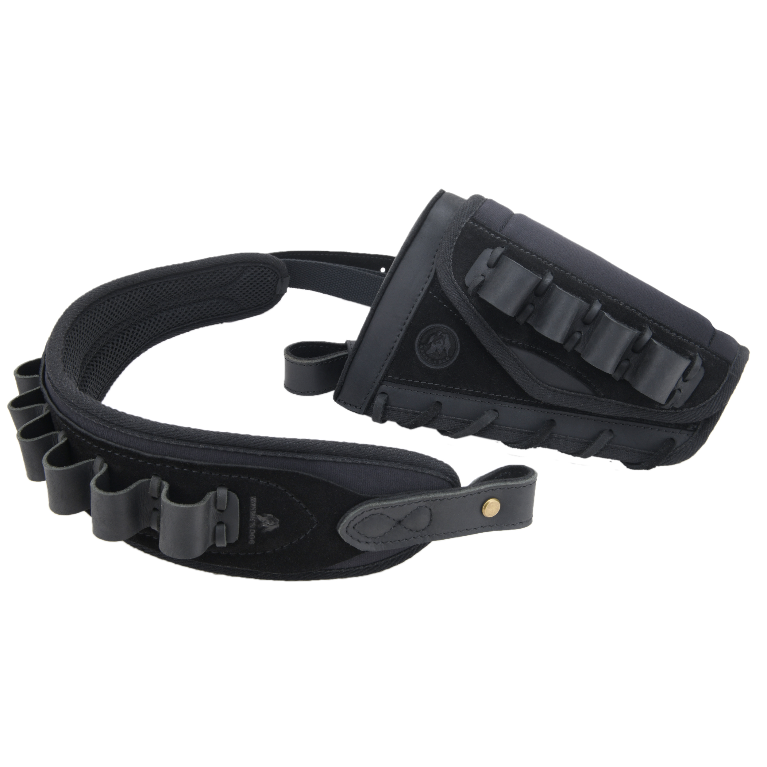 Leather Rifle Buttstock with Cartridge Sling for .357.45-70 .22LR 12GA