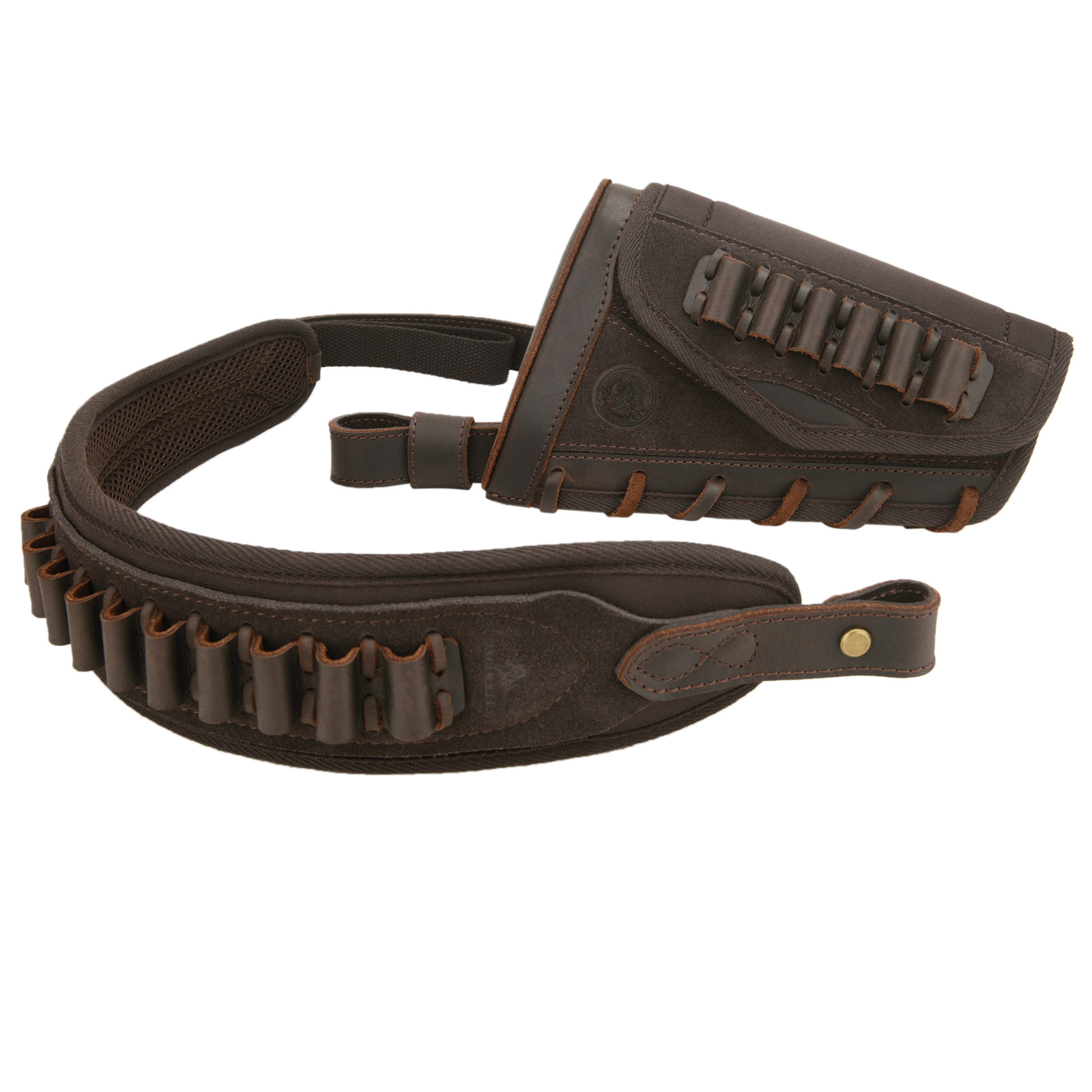 Leather Rifle Buttstock with Cartridge Sling for .357.45-70 .22LR 12GA