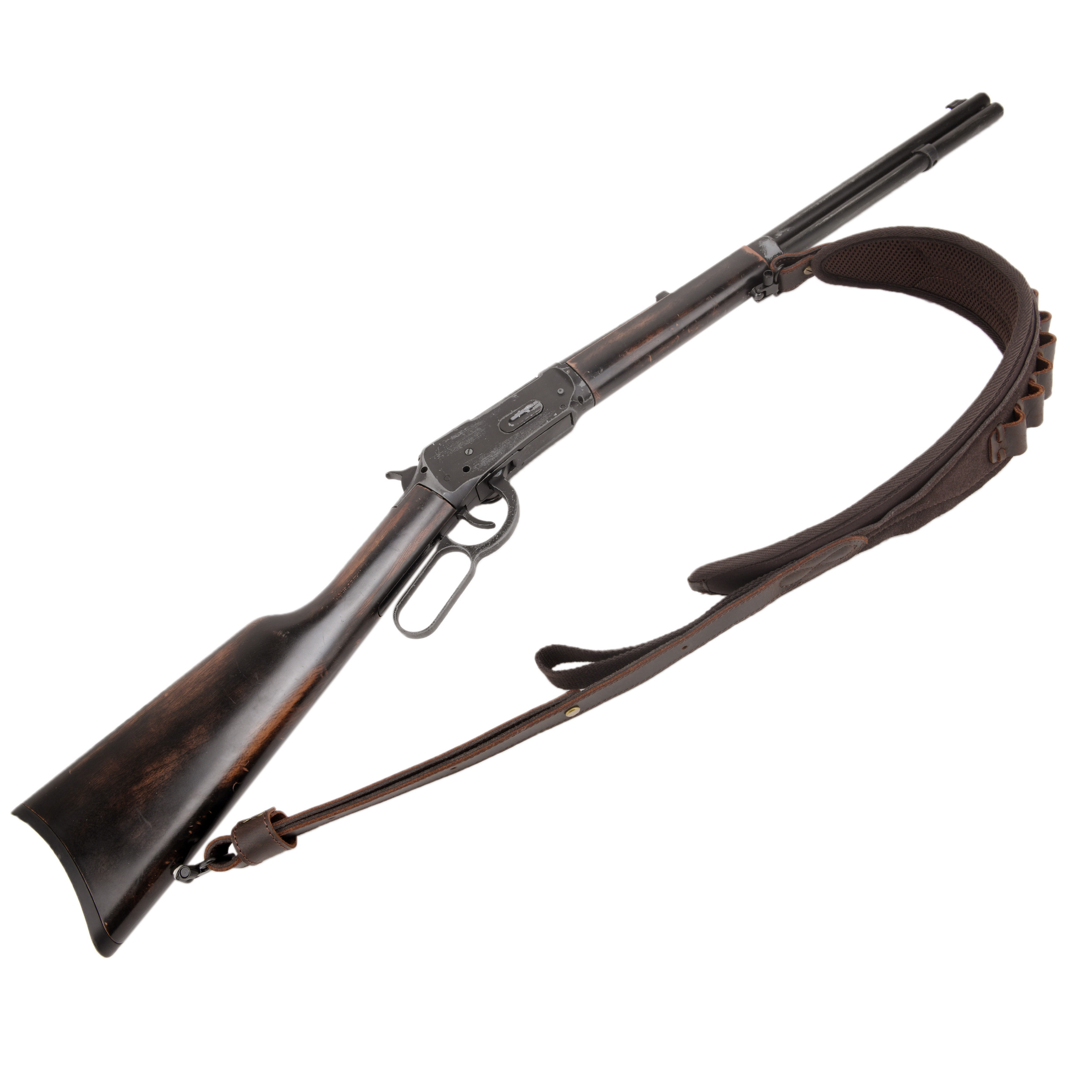 Rifle Shoulder Strap with shell slot, Leather Ammo Shell Holder Sling