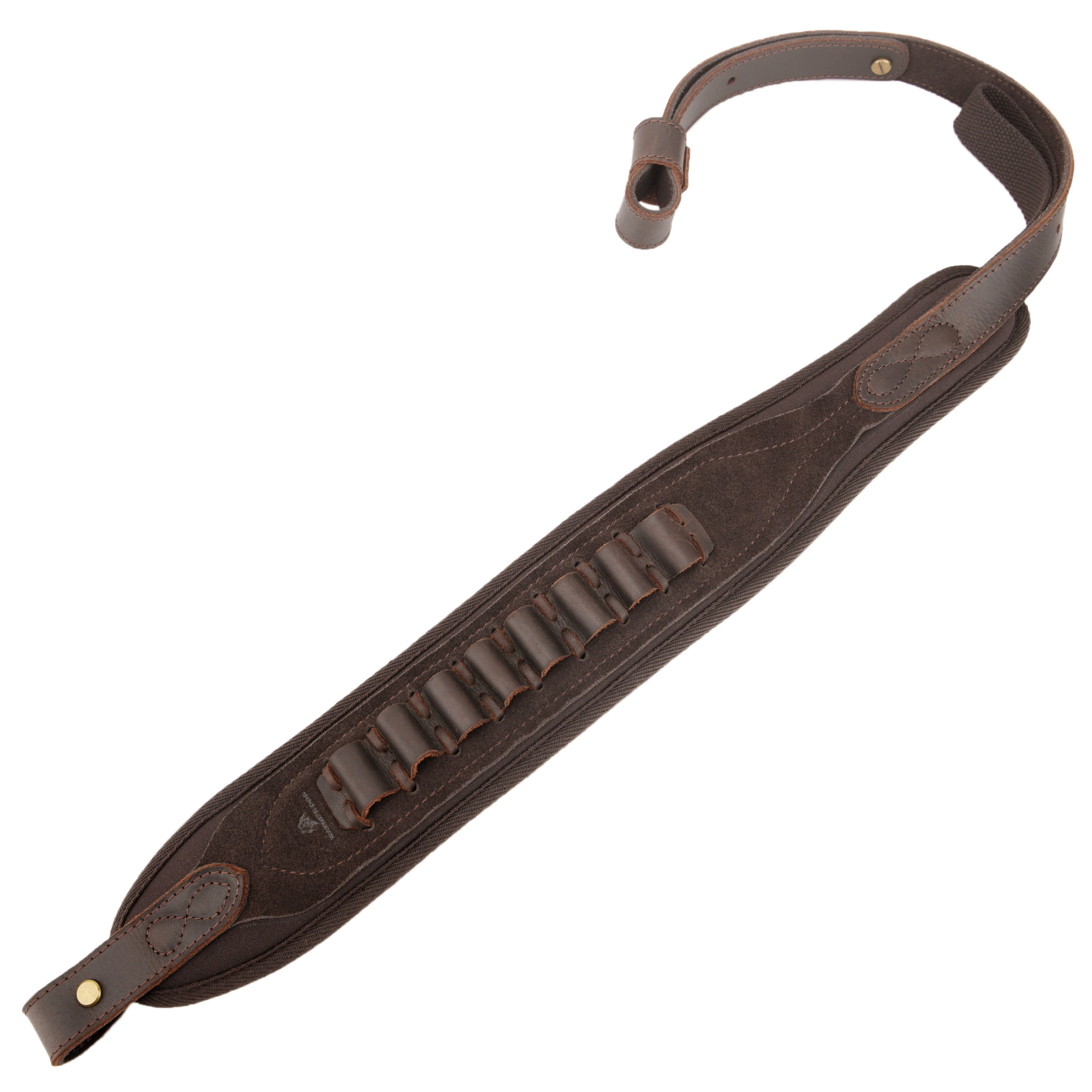 Rifle Shoulder Strap with shell slot, Leather Ammo Shell Holder Sling