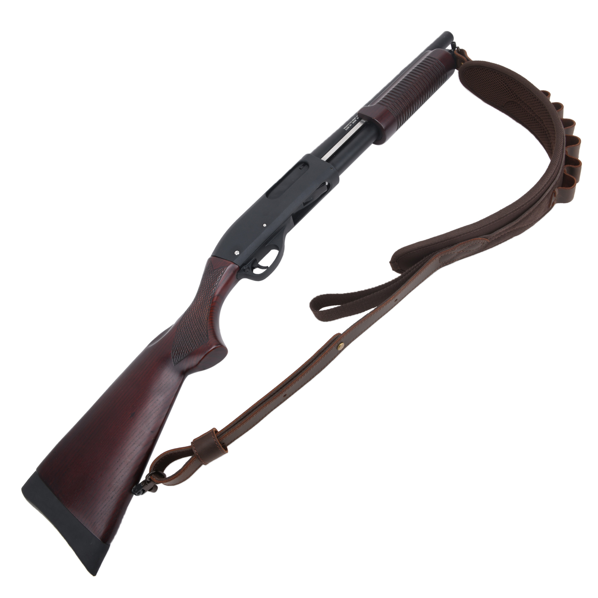 Rifle Shoulder Strap with shell slot, Leather Ammo Shell Holder Sling