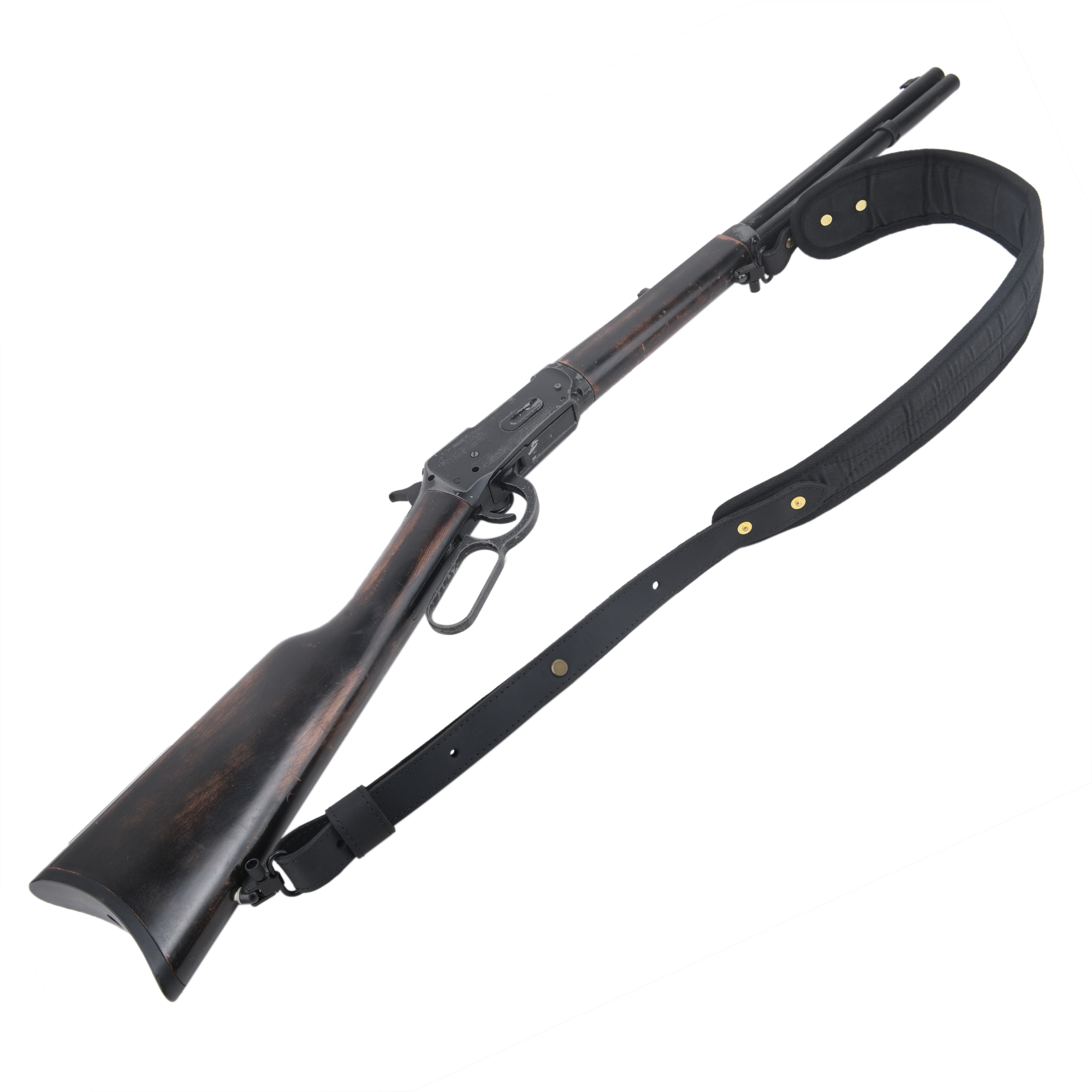 Canvas Leather Rifle Sling with Swivels Hunting Shooting Gun Straps