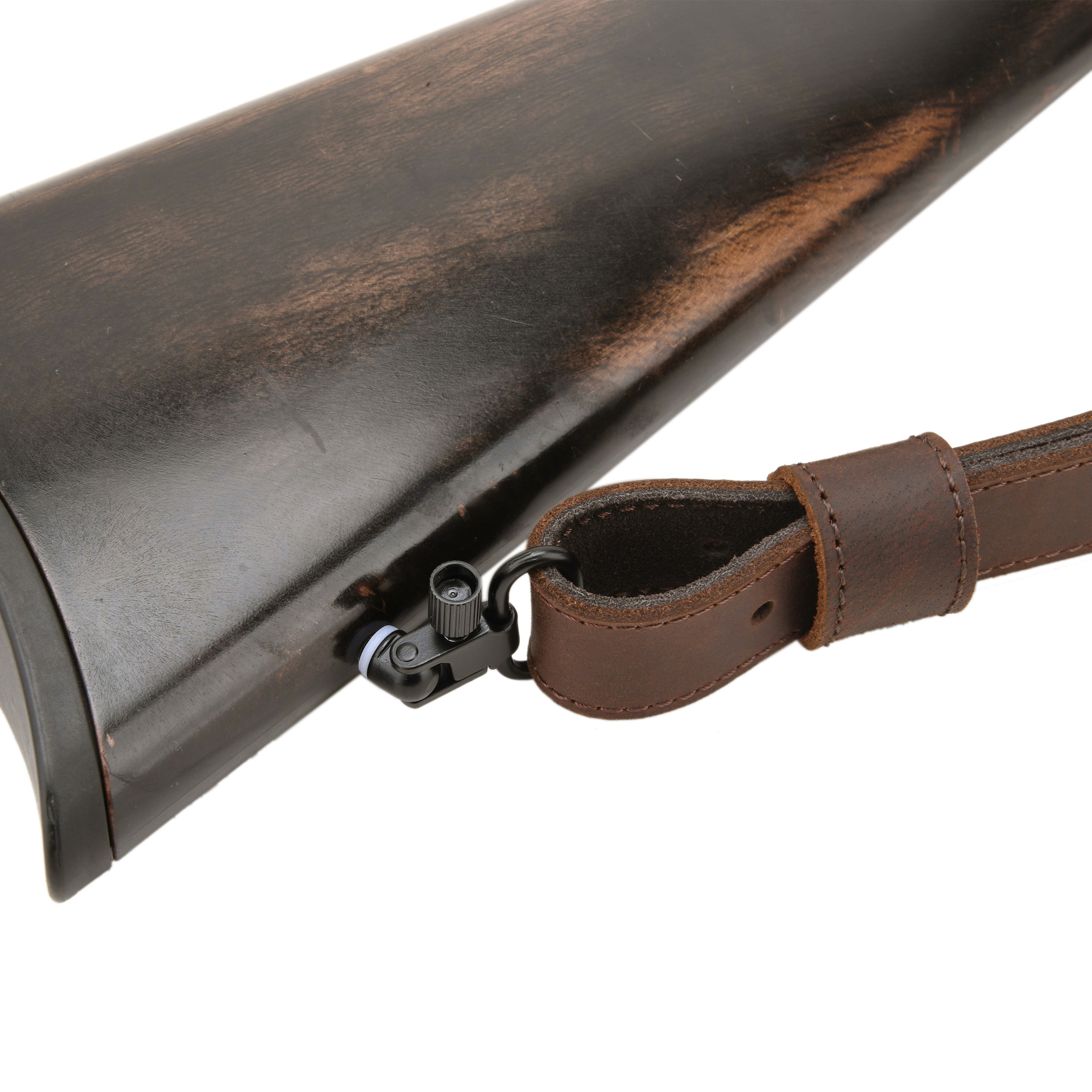 Canvas Leather Rifle Sling with Swivels Hunting Shooting Gun Straps