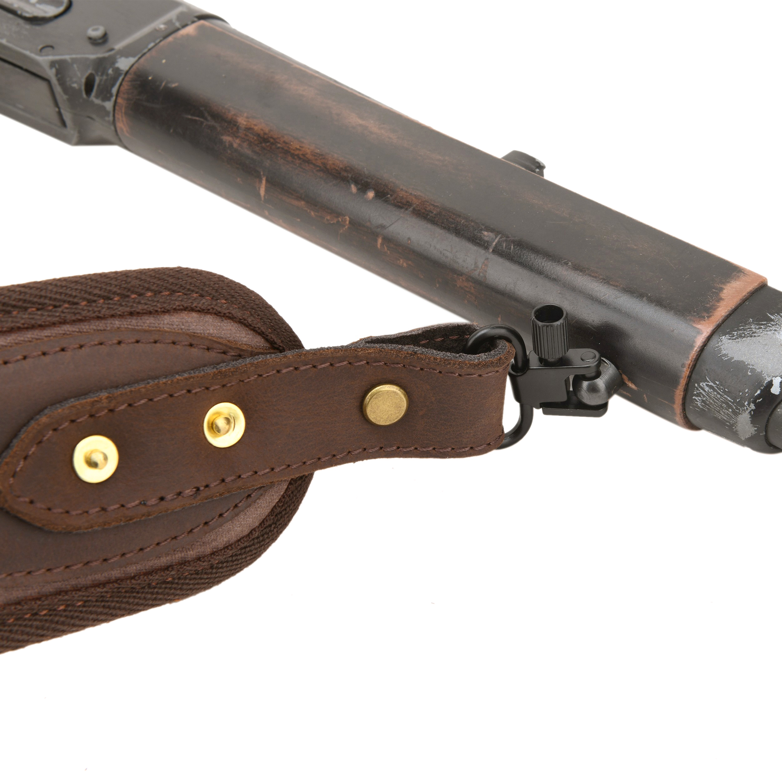 Canvas Leather Rifle Sling with Swivels Hunting Shooting Gun Straps